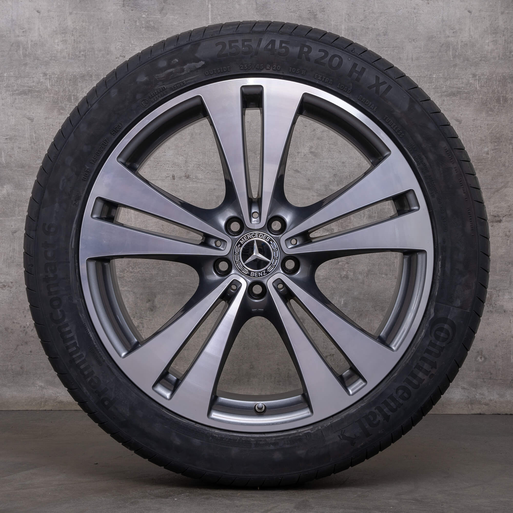 Orijinal Mercedes Benz GLC jantları 20 inç C253 X253 yaz A2534011200 himalaya gri parlak tornalı
