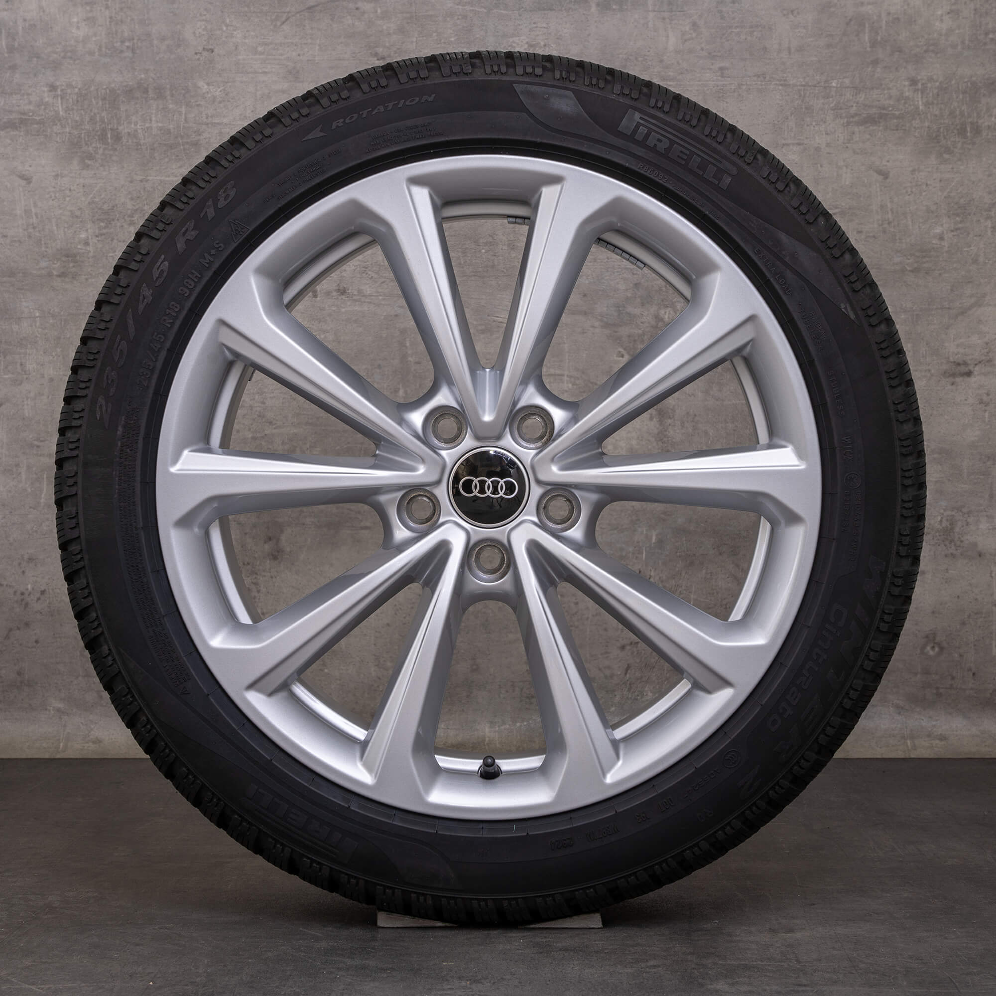 Original Audi A5 S5 Winterräder 18 Zoll B10 Felgen 8B3601025D silber glanz
