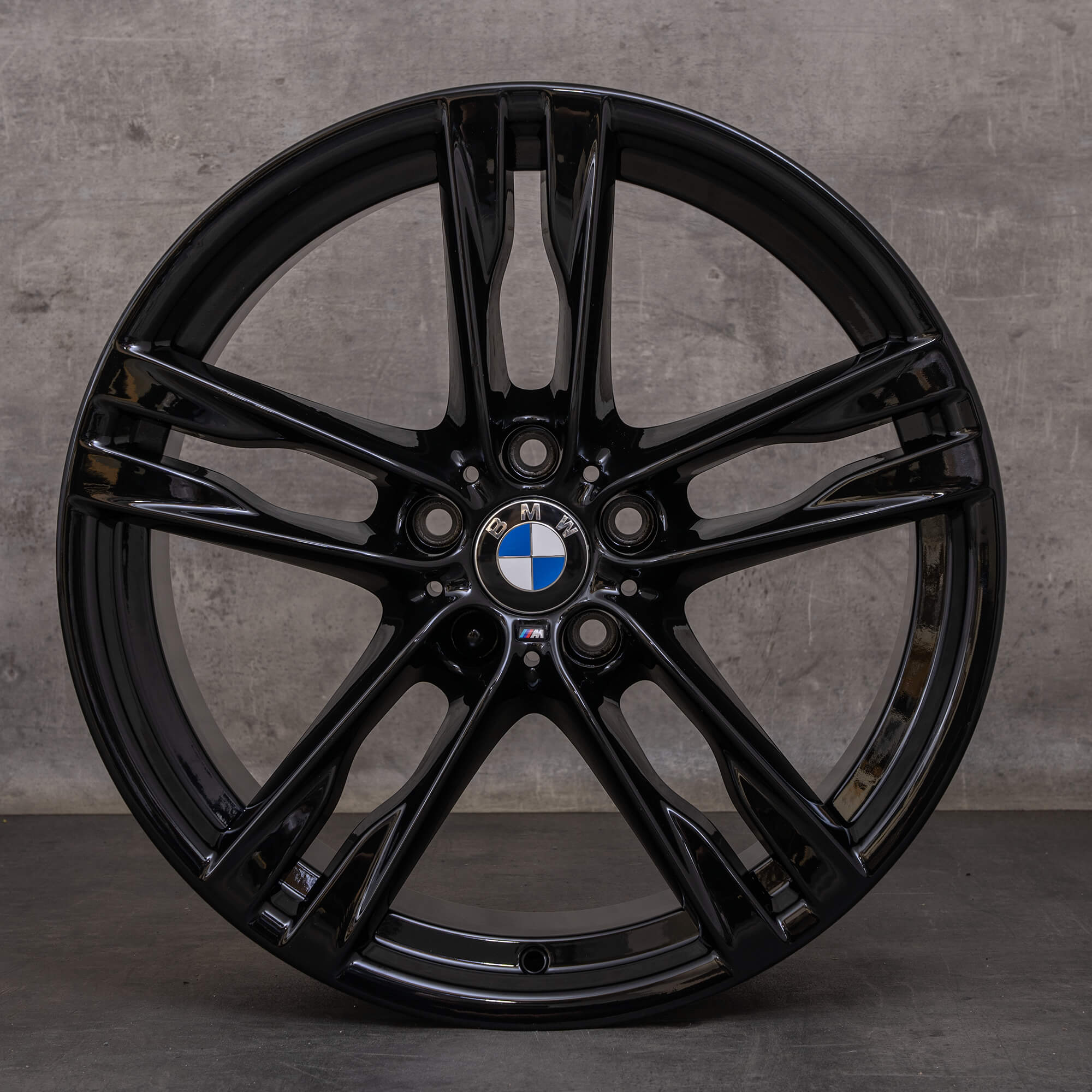 Jante originale BMW Seria 5 6 20 inch F10 F11 F12 F13 F06 Gran Coupé Styling 373 M 7843715 7843716 negru lucios