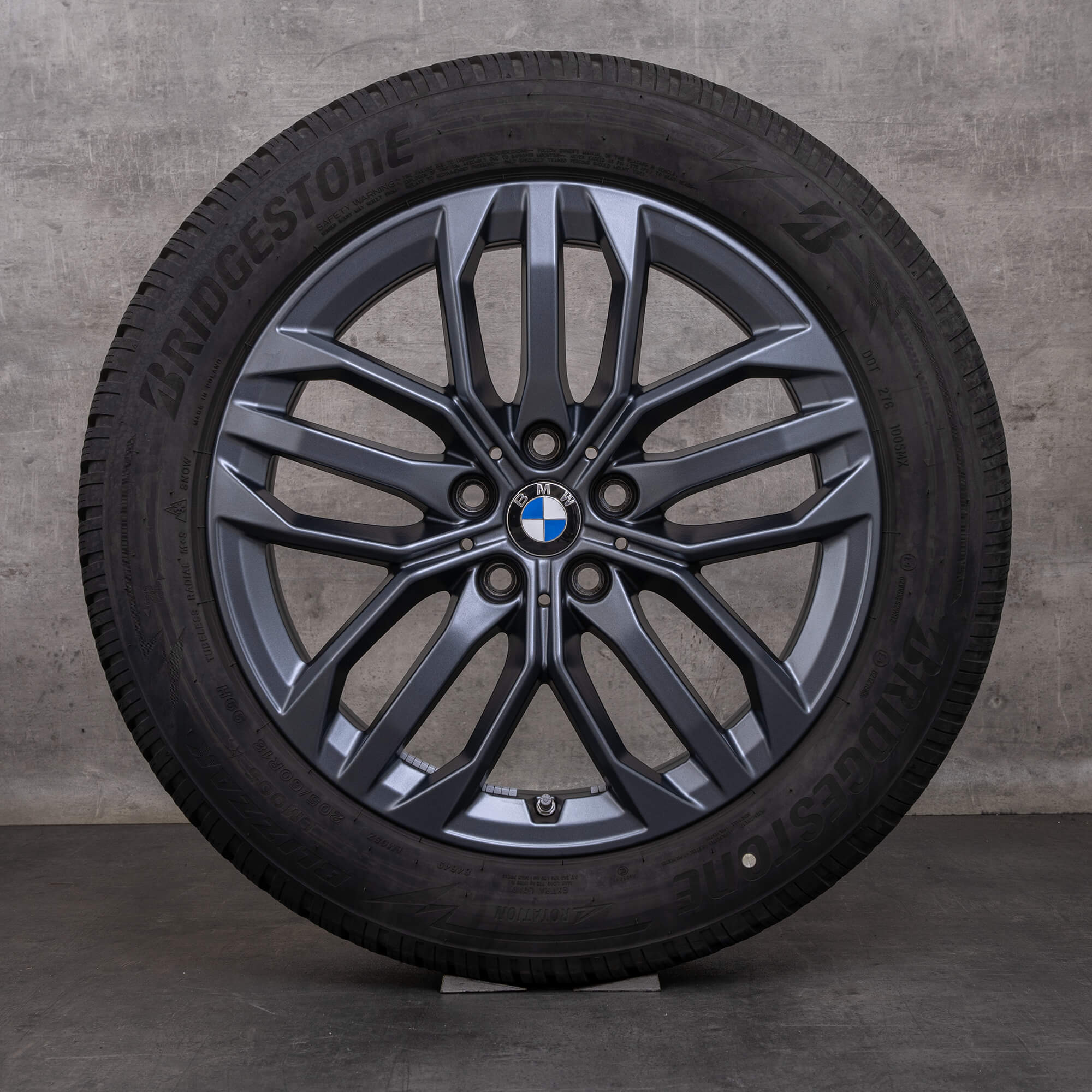 Original BMW X1 iX1 X2 iX2 Winterräder 18 Zoll U10 U11 Felgen  Styling 879 6898046 frozen gunmetal grey