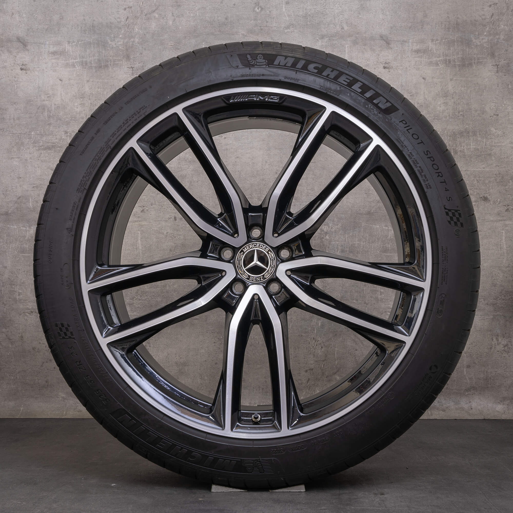 Oryginalne felgi Mercedes Benz GLS AMG 23 cale W167 X167 koła letnie A1674017700 A1674017800 czarne Polerowane