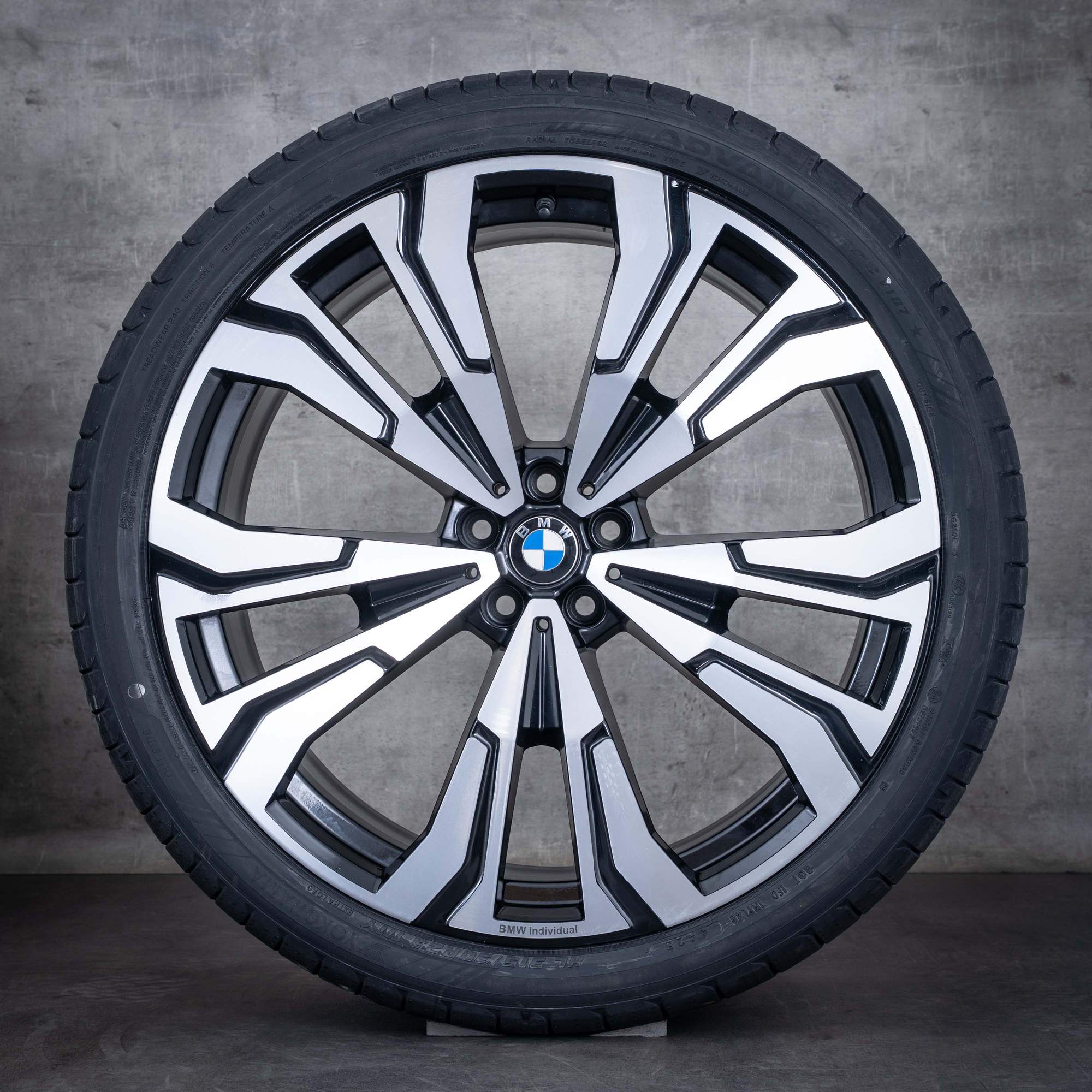 Jantes originais BMW X7 de 23 polegadas G07 jantes verão styling 914 Individual 7916264 7916269 jet black polido virado