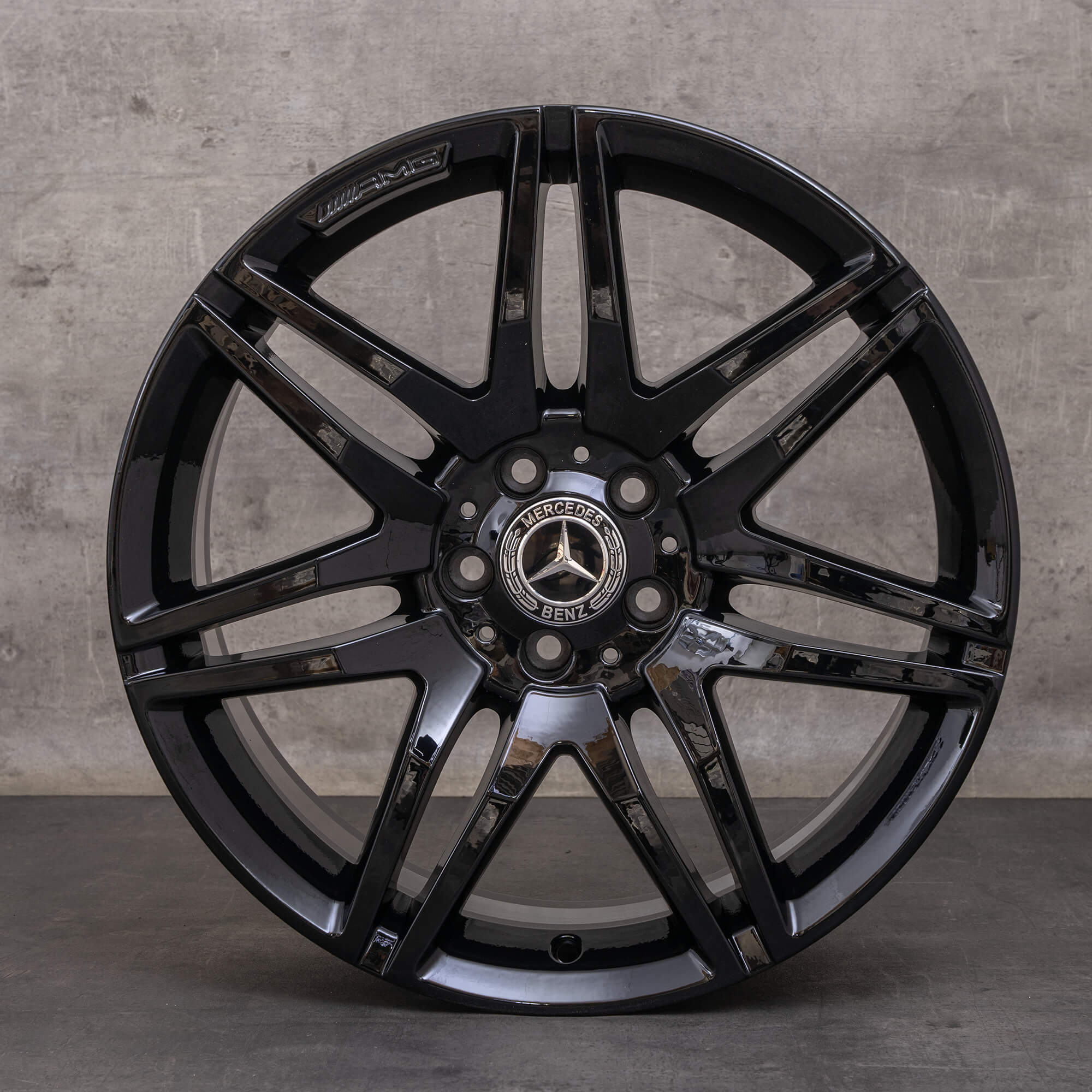 Genuine Mercedes Benz E-Class AMG jante 19 inch W212 S212 A2124014502 A2124014602 negru lucios