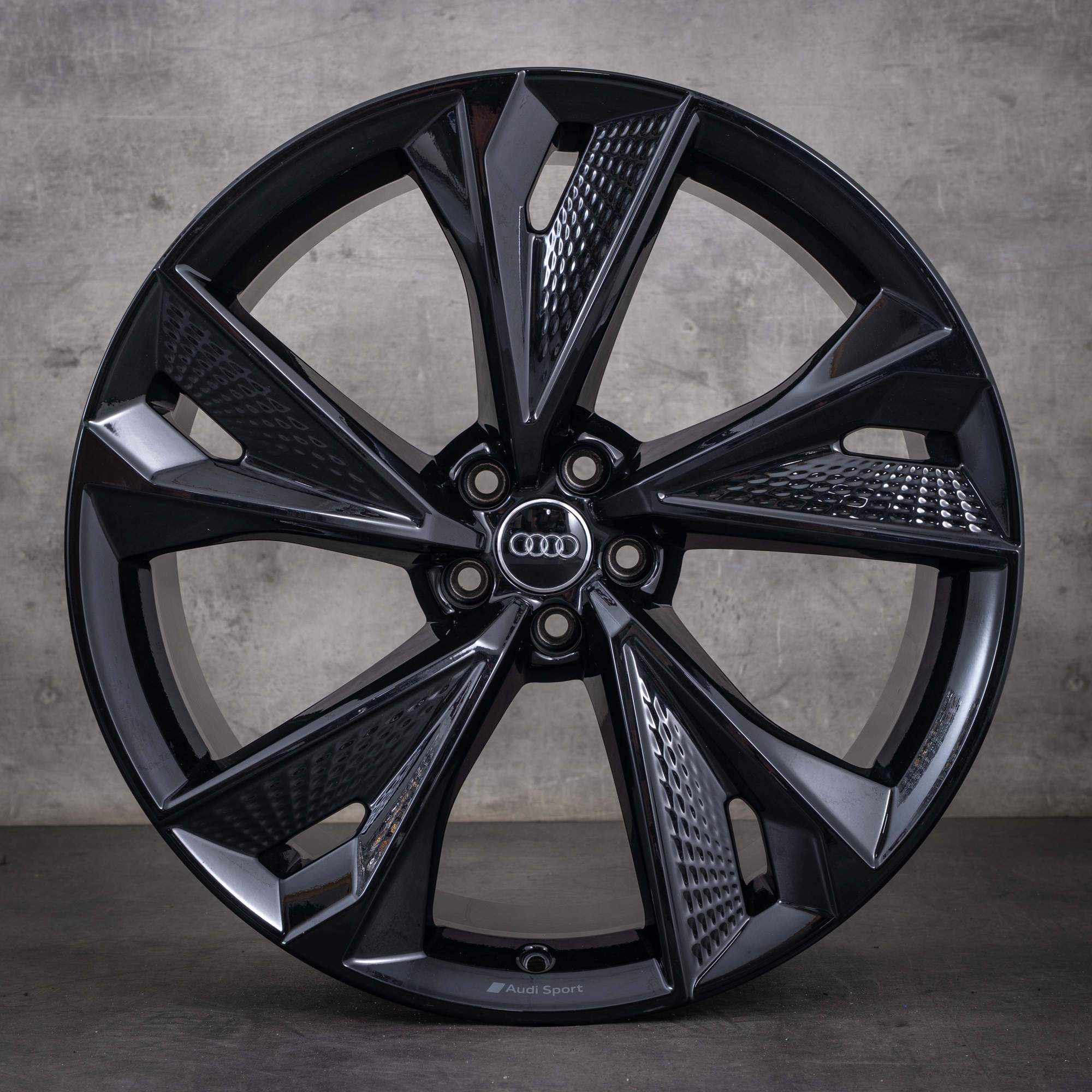 Original Audi RS6 RS7 Felgen 22 Zoll 4K C8 Alufelgen 4K0601025BC schwarz glanz