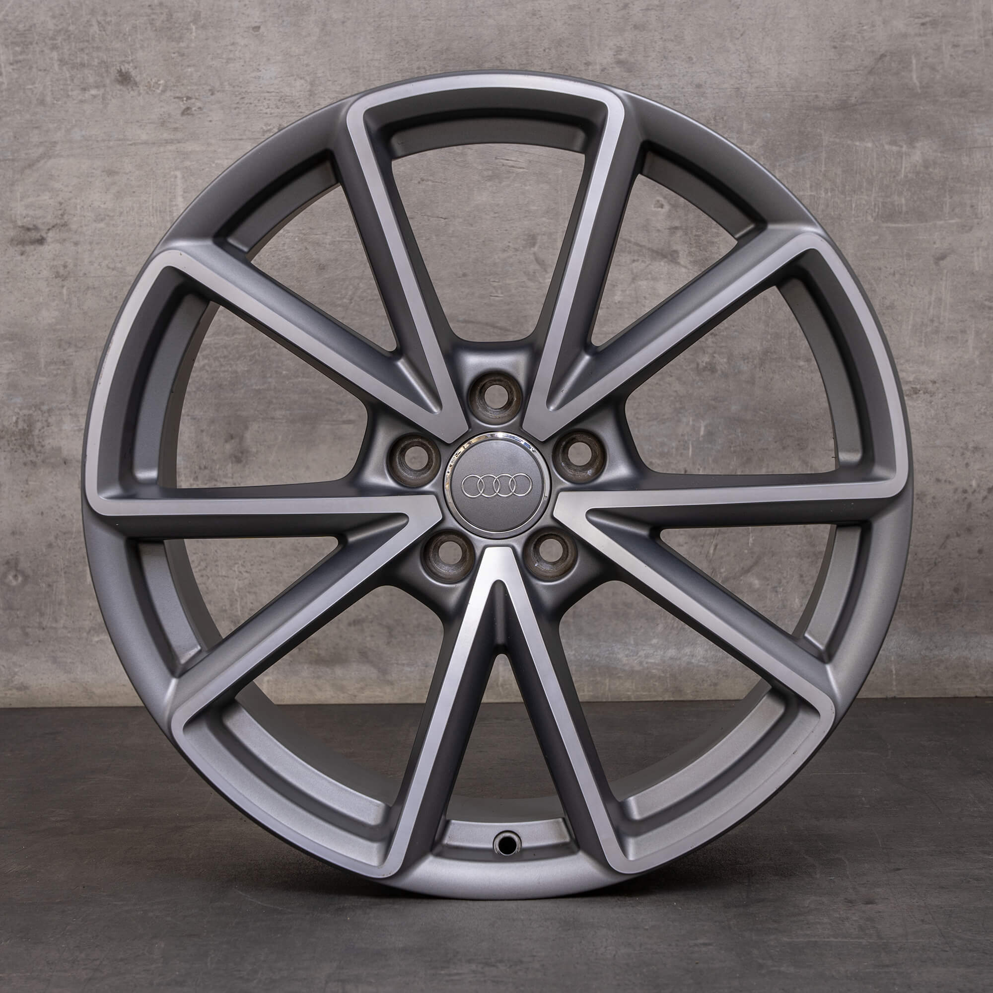 AUDI アウディ A4 S4 8K 純正オプション19インチホイール OEM Audi A4 S4 Rims 19 inch B8 8K 8K0601025CT titanium matt glossy
