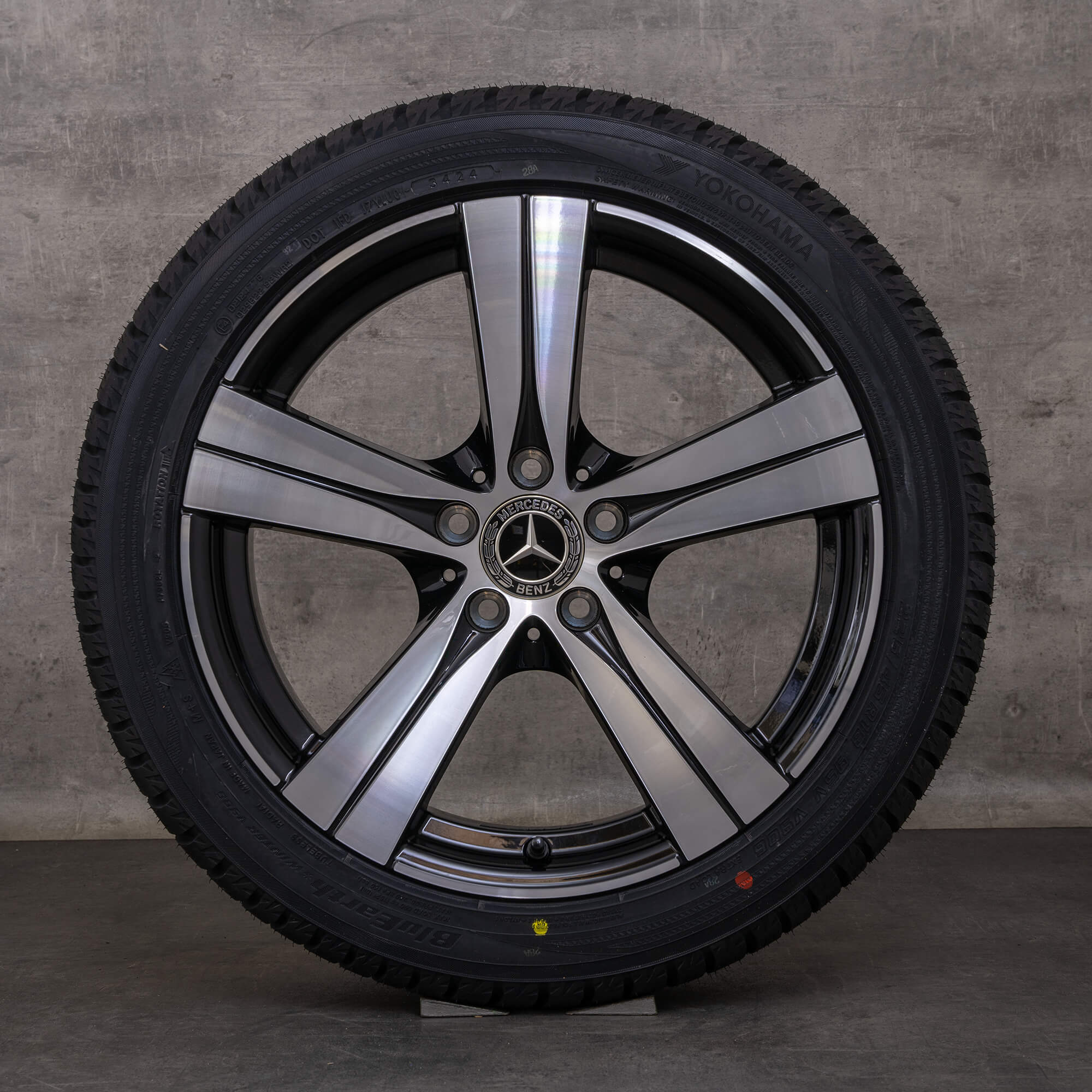 Anvelope de iarnă originale Mercedes Benz C-Class 18 inch W206 S206 jante A2064014700 A2064014800 negru Lucios