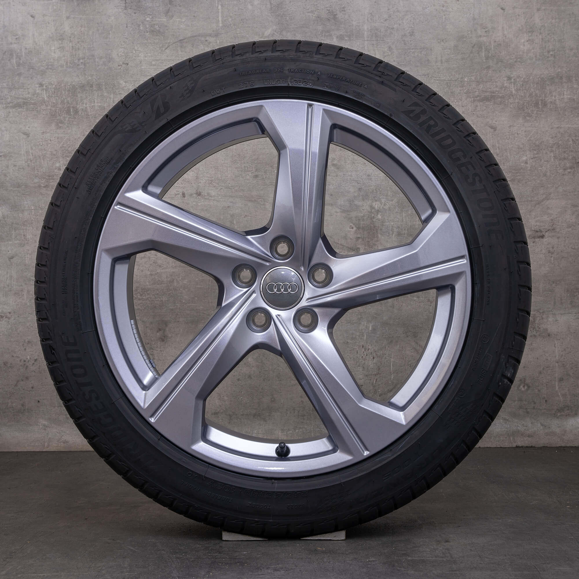 Jante originale Audi A6 19 inch 4K C8 anvelope jante vară 4K0601025EP antracit lucios NOU