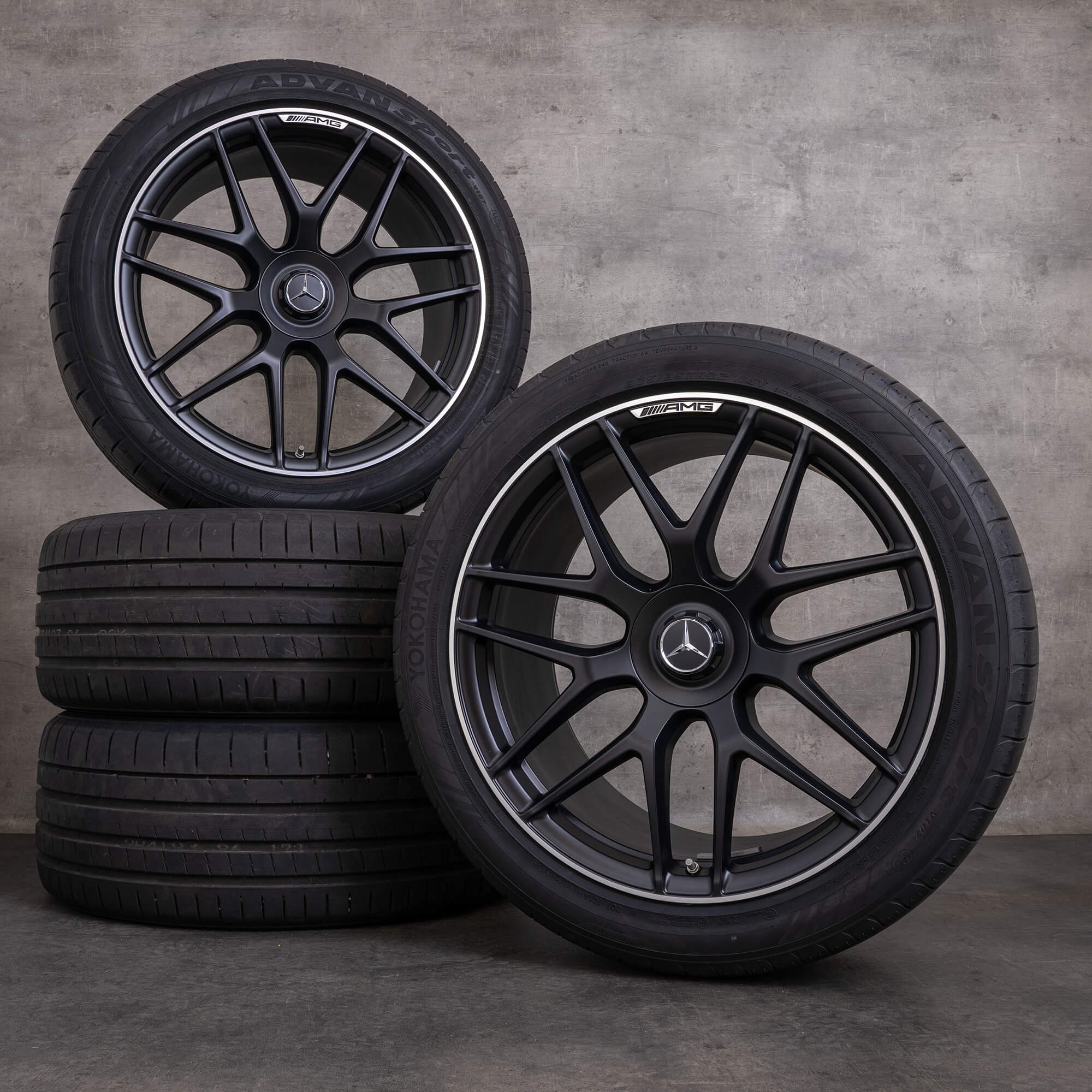 Orijinal Mercedes Benz GLE 53 63 AMG 4Matic+ jantlar 22 inç X167 C167 Hibrit yaz jant lastik A1674014400 A1674014500 siyah mat parlak tornalanmış