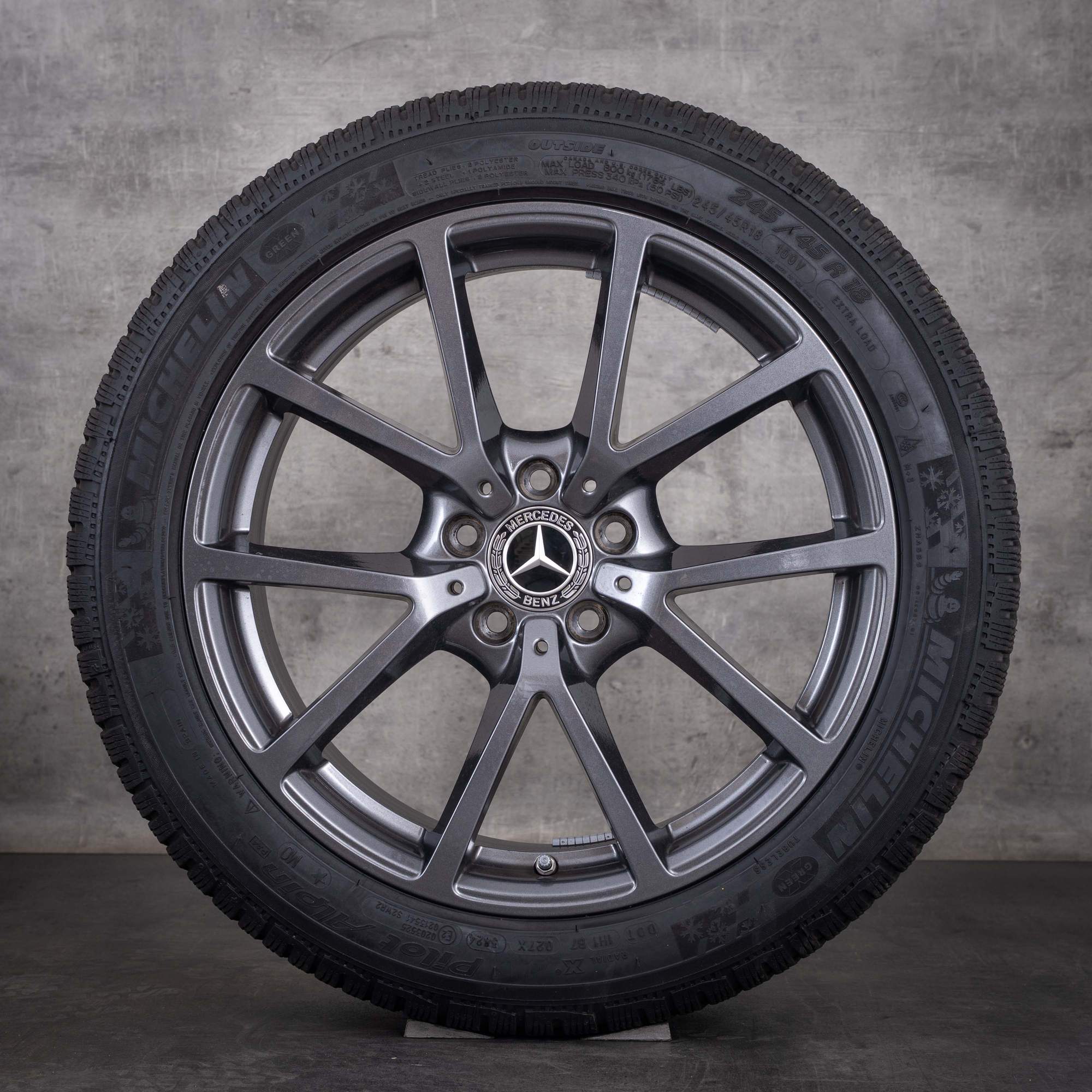 Original Mercedes Benz CLE Winterräder 18 Zoll W236 Felgen A2364010300 tremolit grey glanz