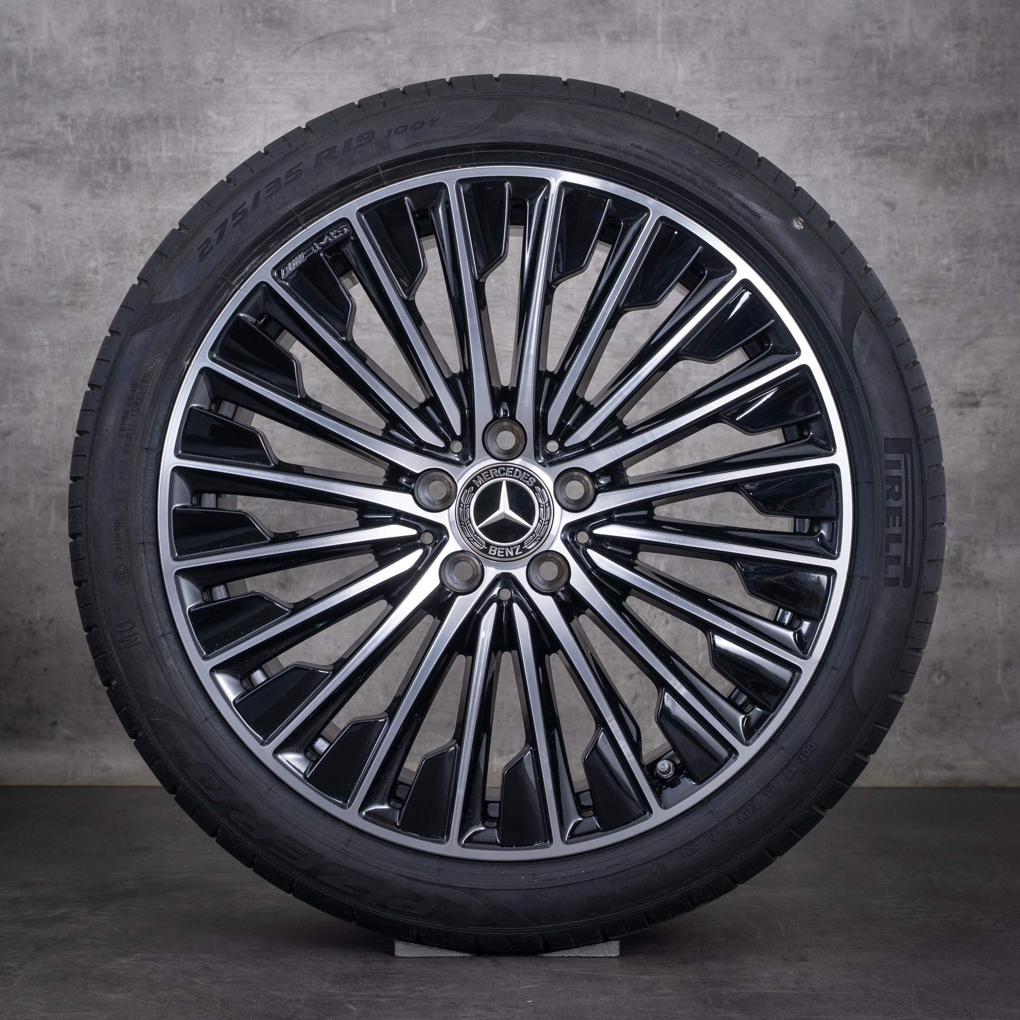 Original Mercedes Benz CLE AMG Felgen 19 Zoll C236 A236 Sommerräder A2364011900 A2364012000 schwarz glanzgedreht