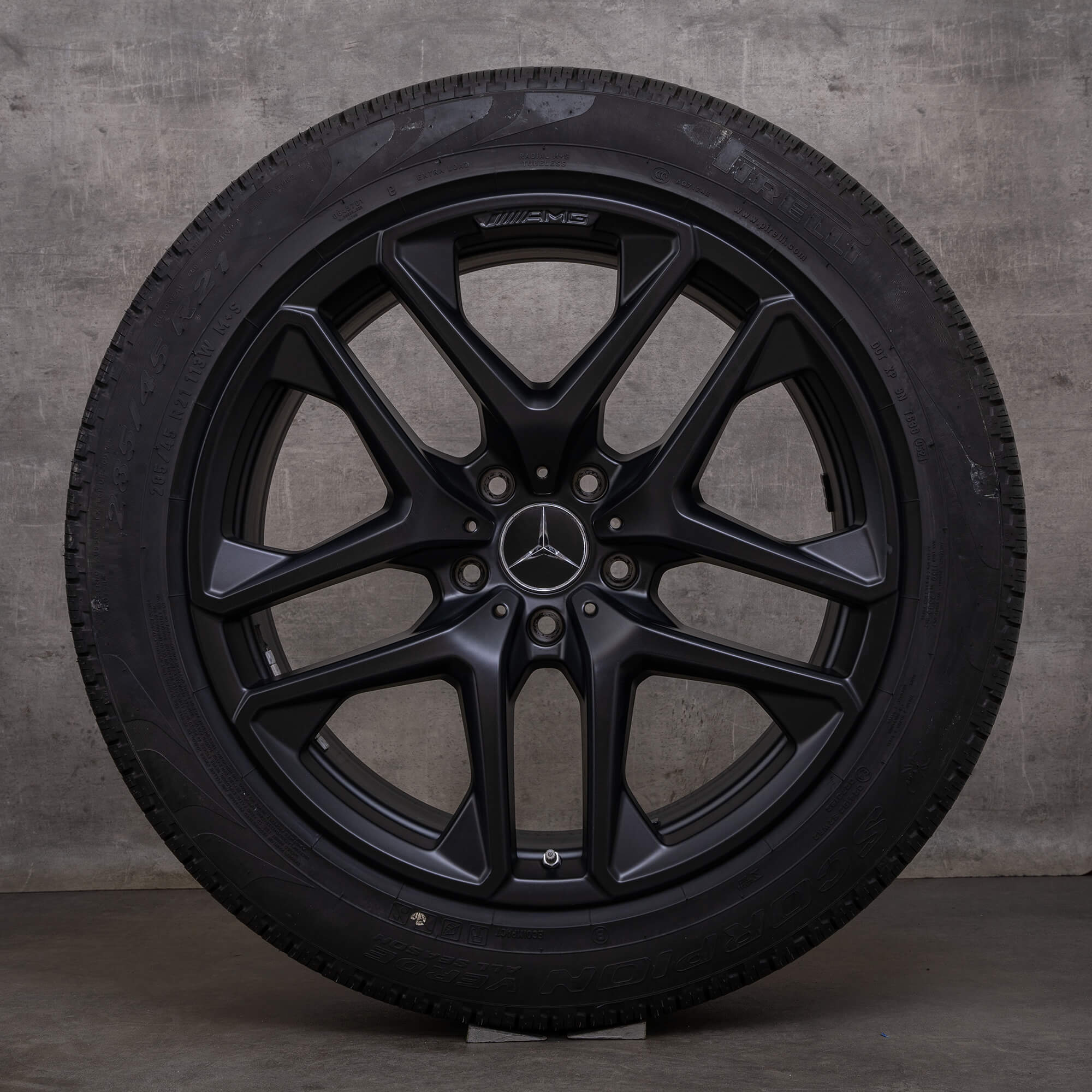 Original Mercedes Benz G-Klasse G63 AMG fælge 21 tommer W463A W465 sommerhjul A4634011900 sort mat