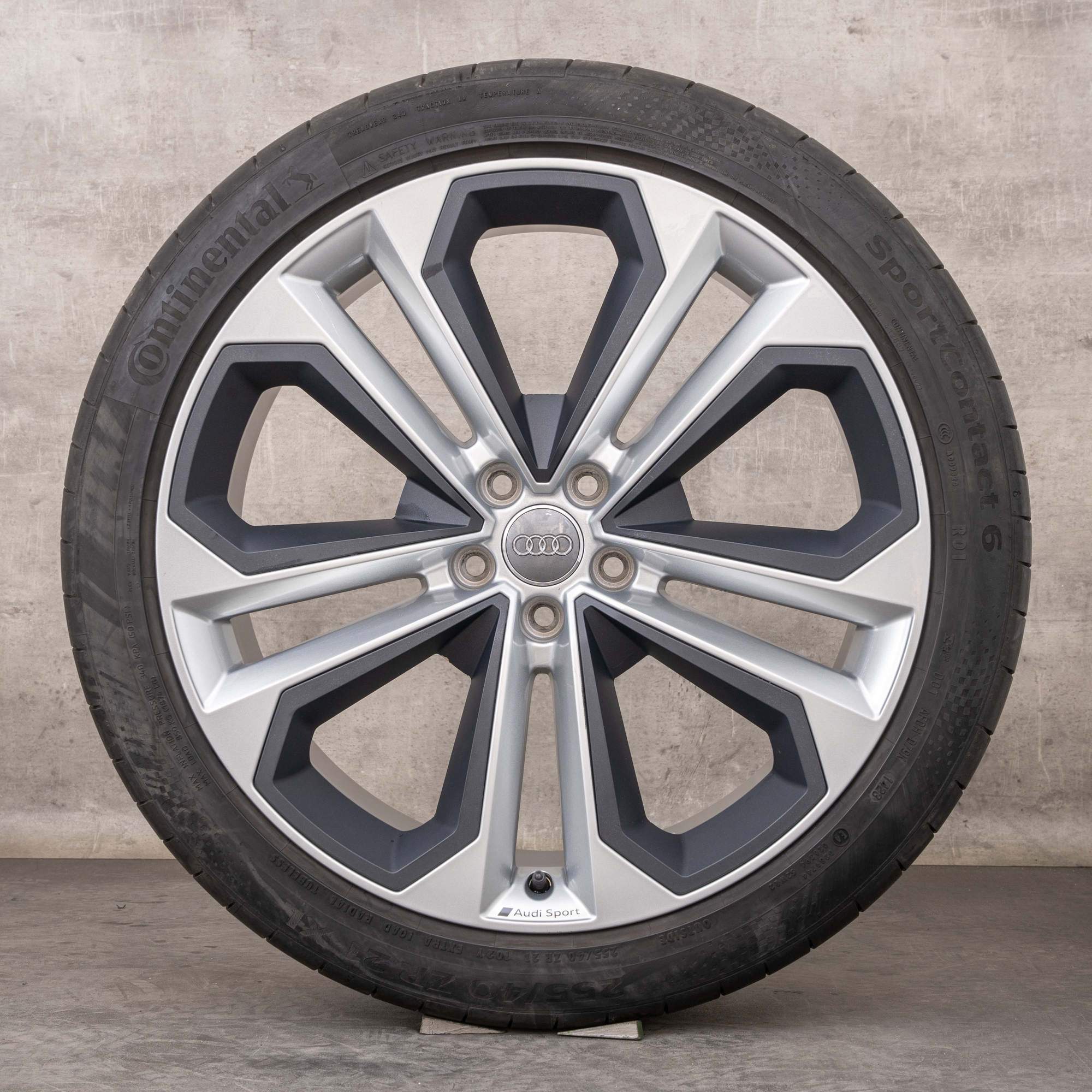 Oryginał Audi Q5 SQ5 felgi 21 cali FY koła letnie 80A601025AS srebrny połysk tytan mat