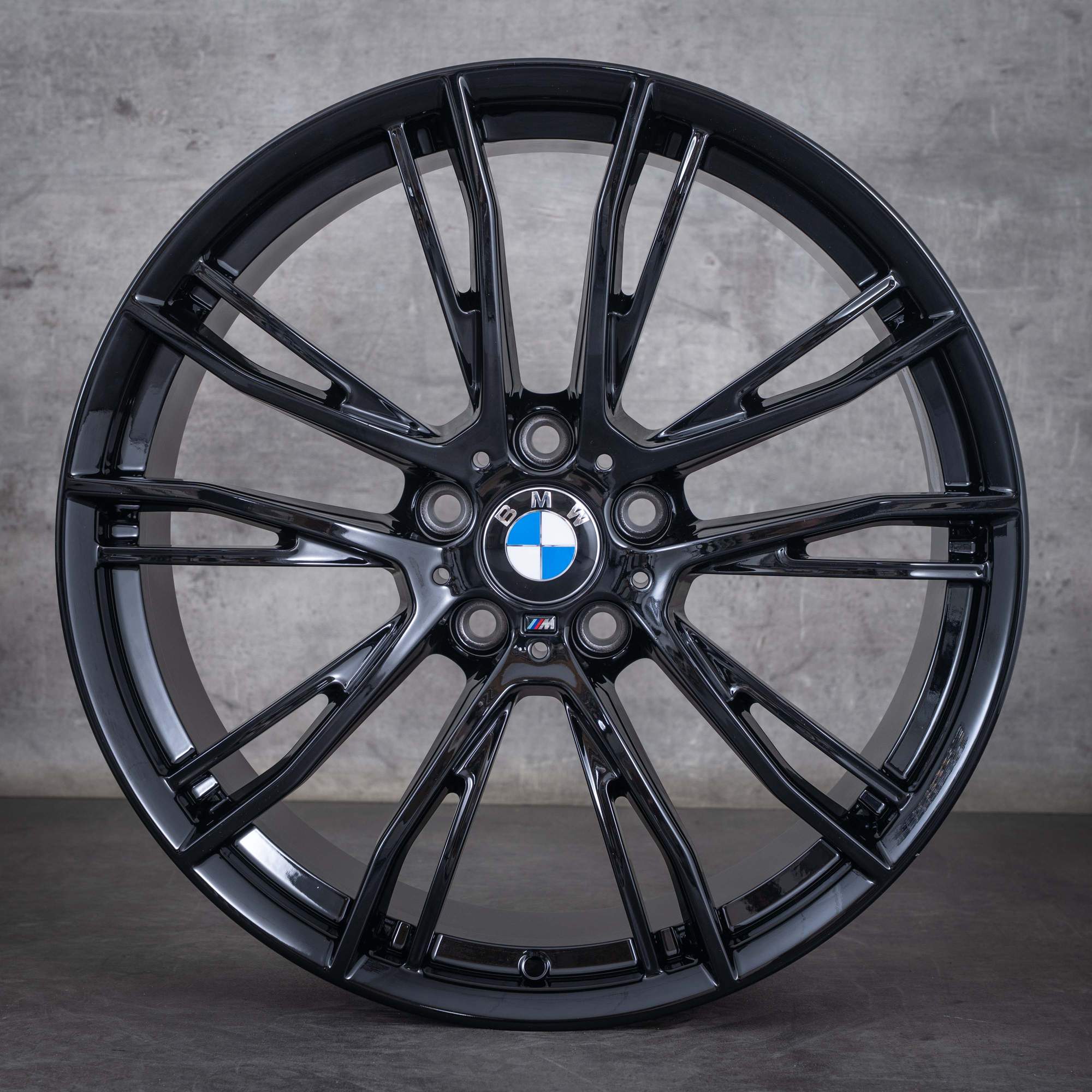 Oryginał BMW serii 3 4 koła 20 cali F30 F31 F32 F33 F36 Gran Coupe letnie stylizacja 624 M 6862774 6862775 czarny połysk