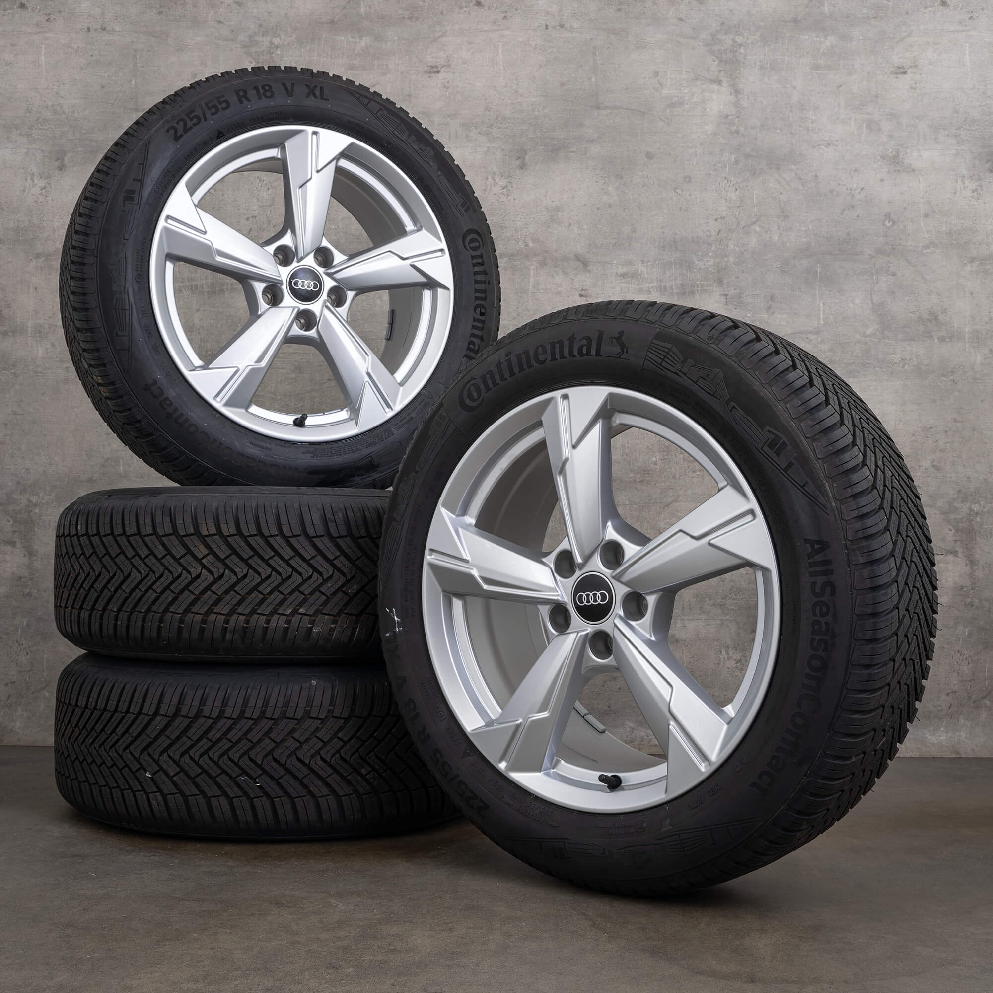 Jantes toutes saisons d'origine Audi A6 S6 18 pouces 4K C8 jantes rotor 4K0601025D argent