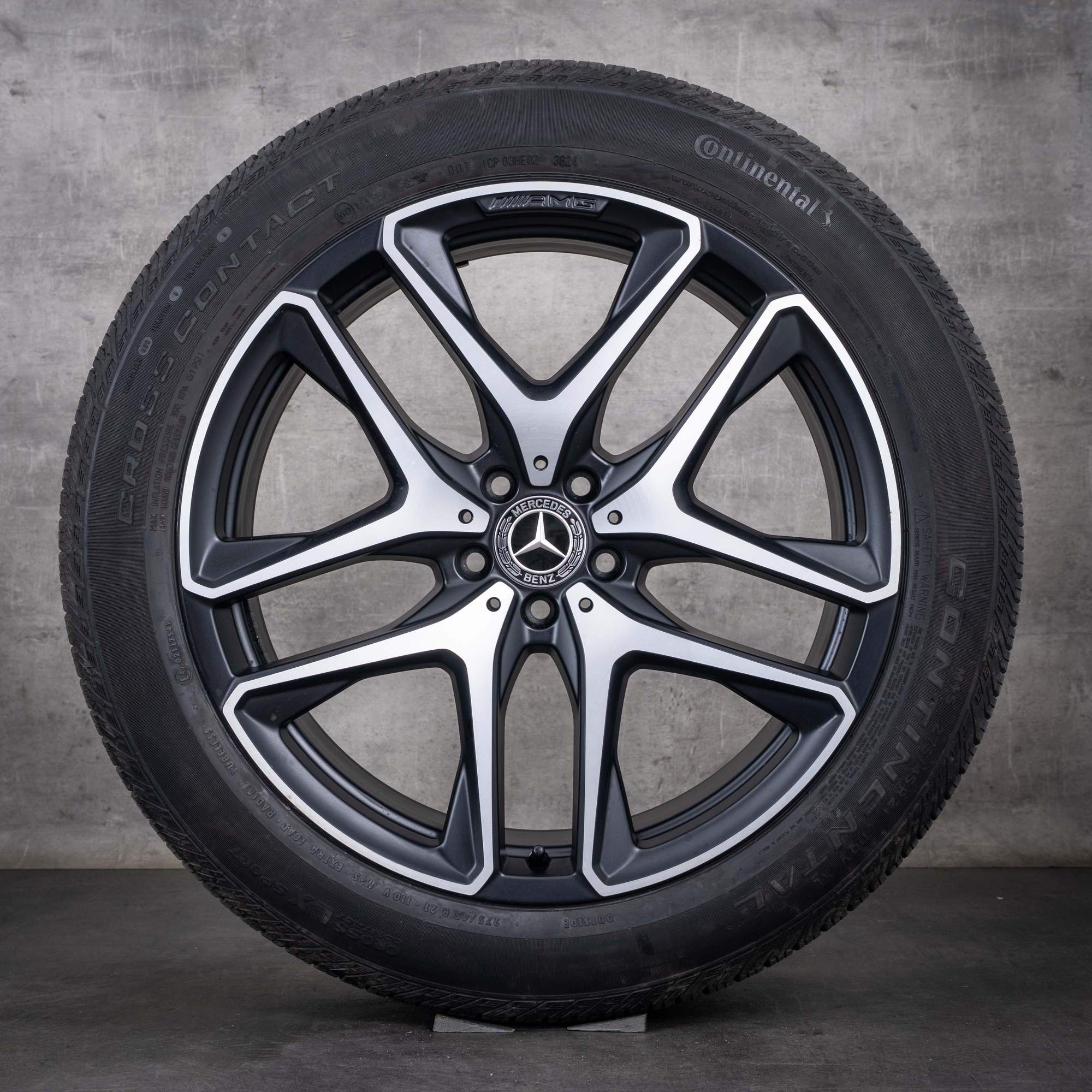 Originální disky Mercedes-Benz GLE 53 63 AMG 4Matic+ 21 palců X167 C167 hybridní letní kola A1674014200 A1674014300 černé matné s diamond cutem