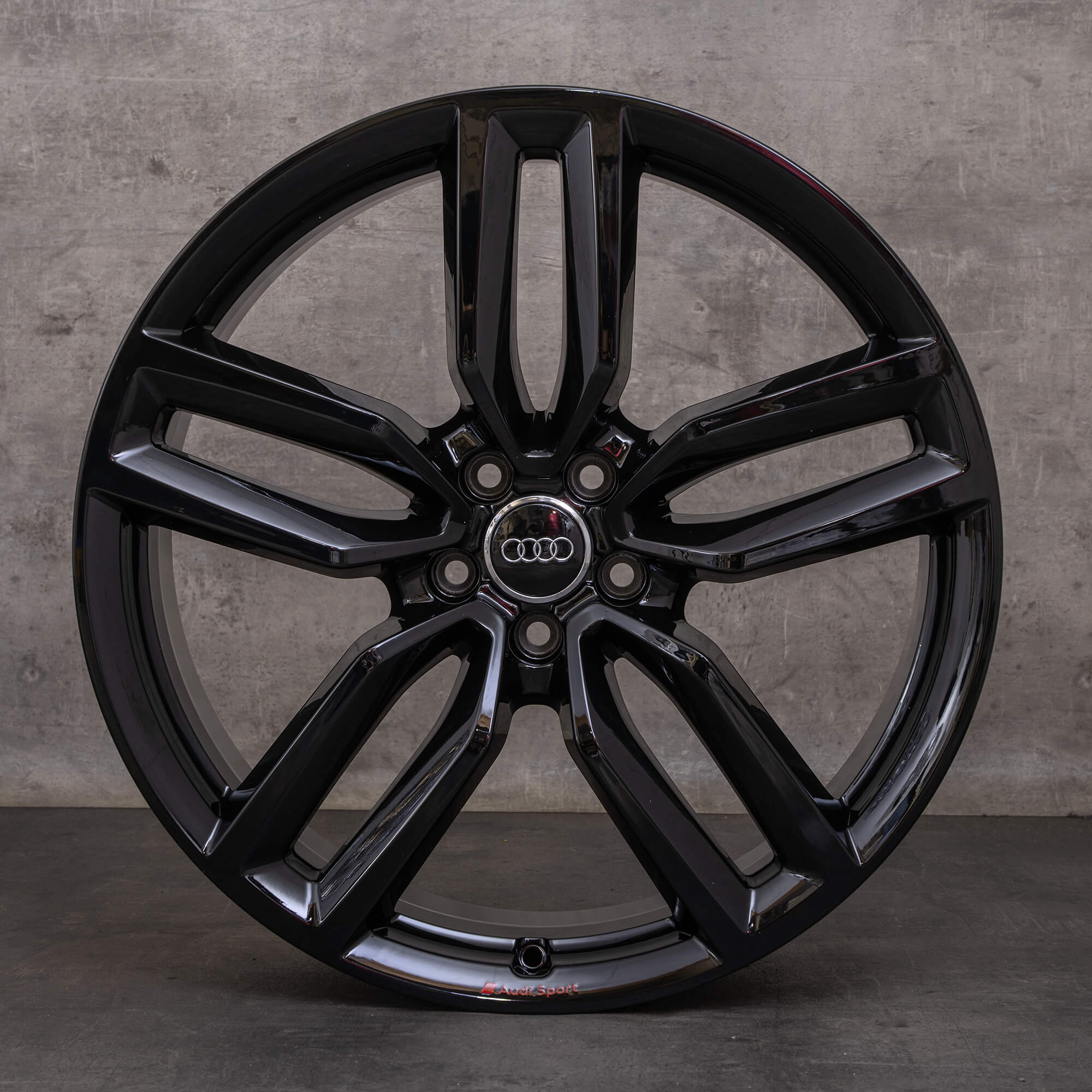 Originale Audi Q5 SQ5 felger 21 tommers 8R aluminiumsfelger 8R0601025CP svart høyglans