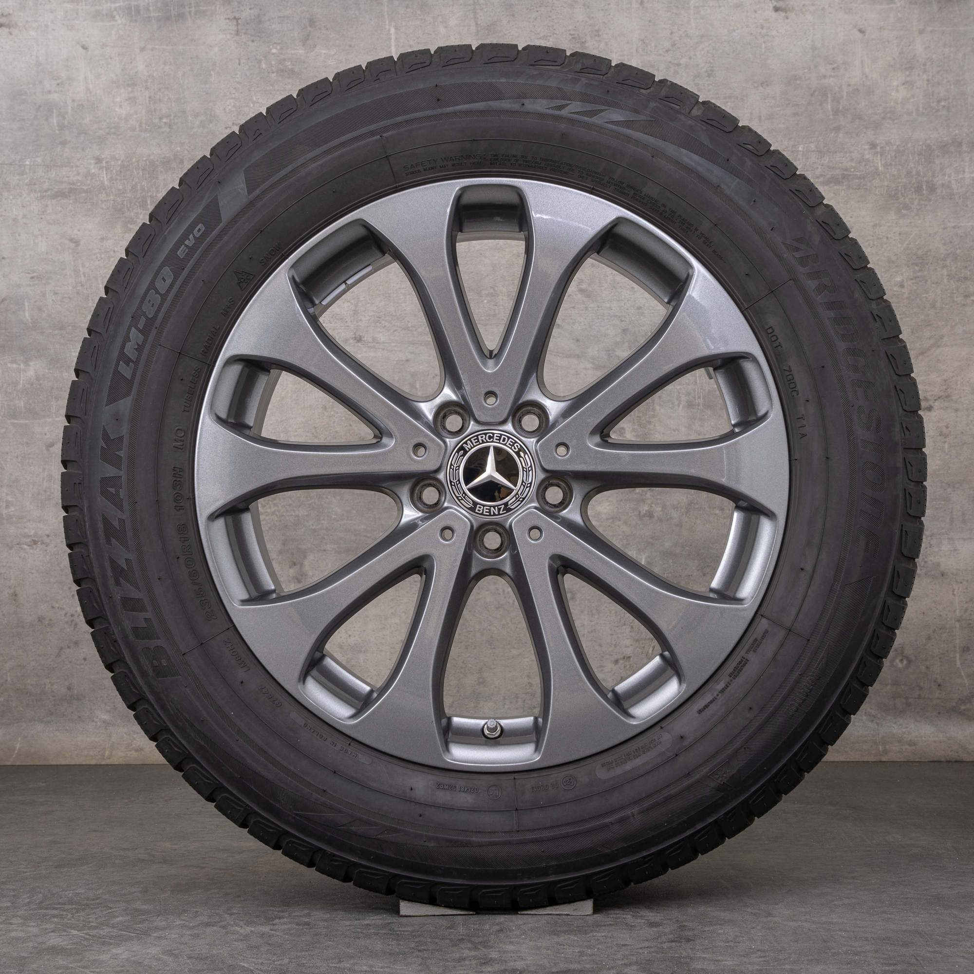 Alkuperäiset Mercedes Benz GLC talvirenkaat 18 tuuman X253 C253 vanteet A2534011500 himalajanharmaa kiiltävä valkoinen