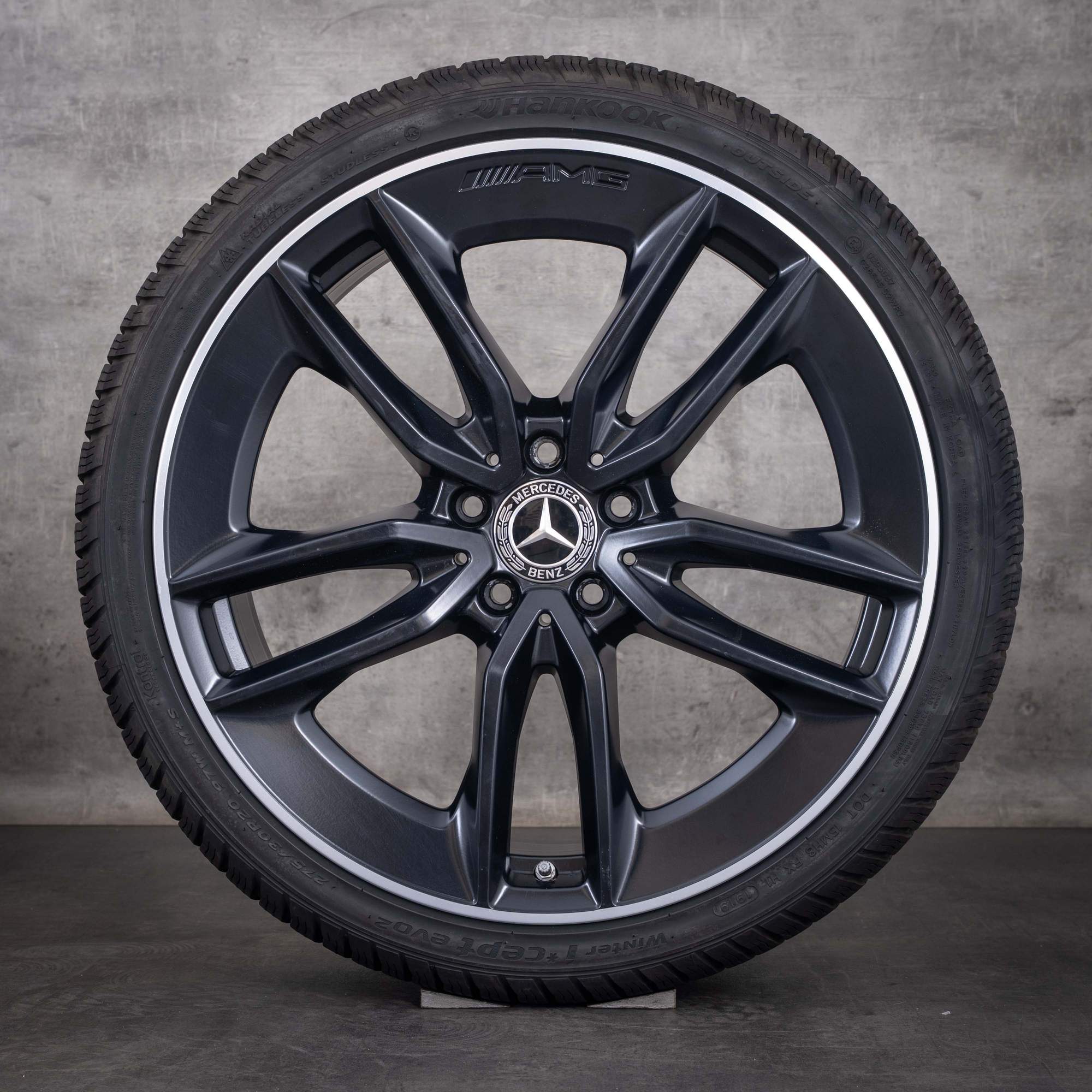Jante originale Mercedes-Benz Clasa E E53 AMG pentru anvelope de iarnă 20 inch W213 S213 A238 C238 coduri A2134014900 și A2134015000 negru mat diamantate