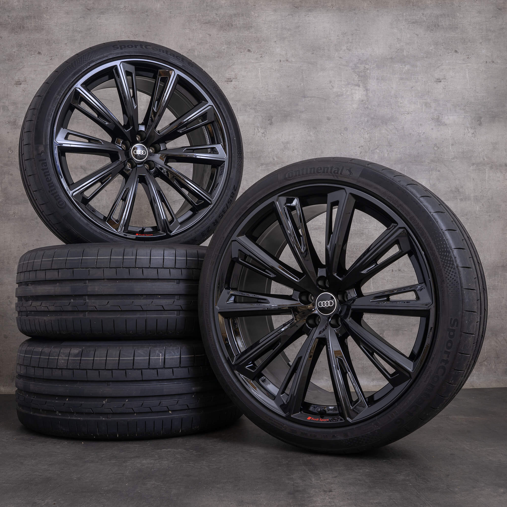 OEM Audi Q8 SQ8 rims 23 inch 4M8 summer wheels 4M8601025R black high gloss NEW