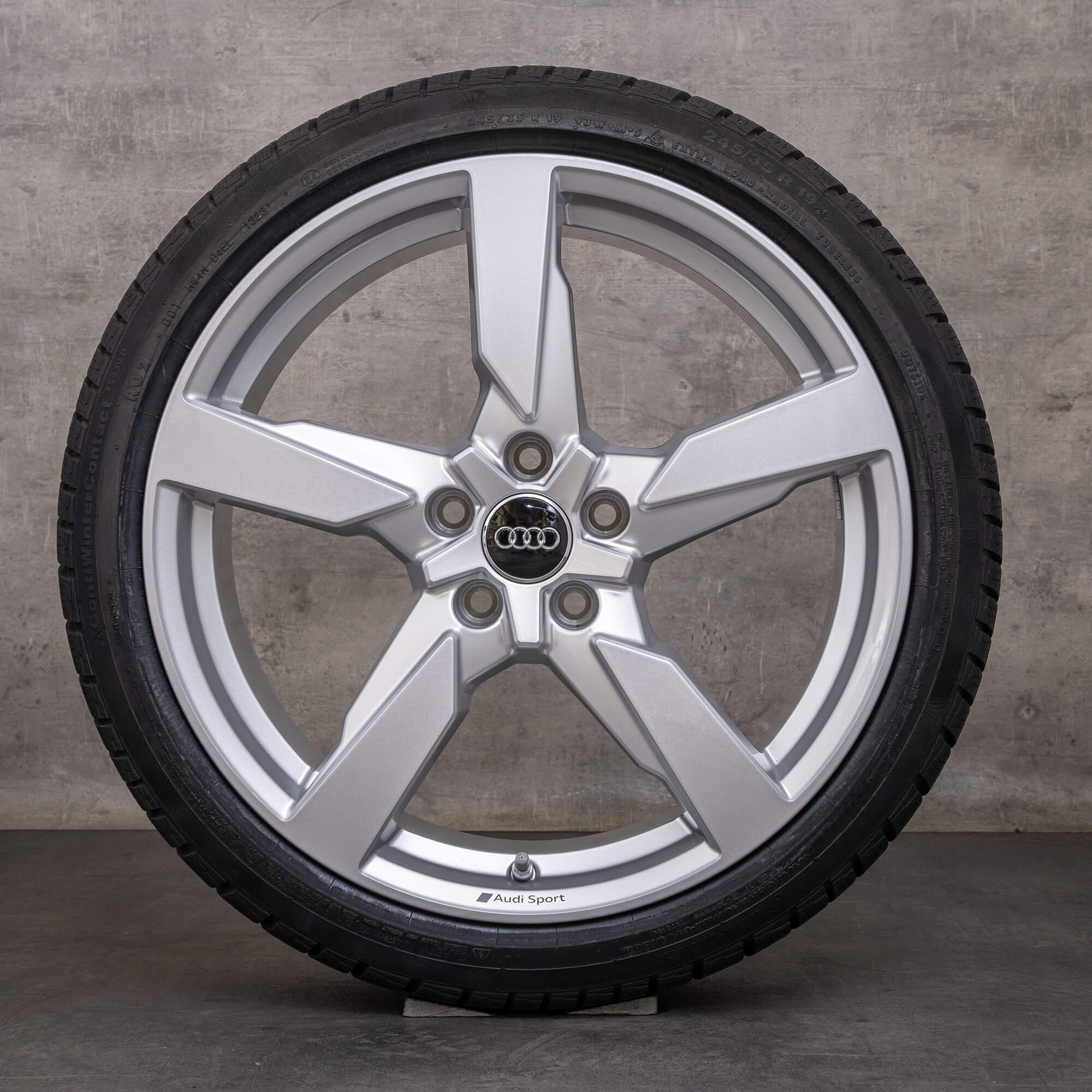Alkuperäiset Audi TT TTS RS talvirenkaat 19 tuuman 8S FV vanteet 8S0601025AA hopea kiiltävä UUSI