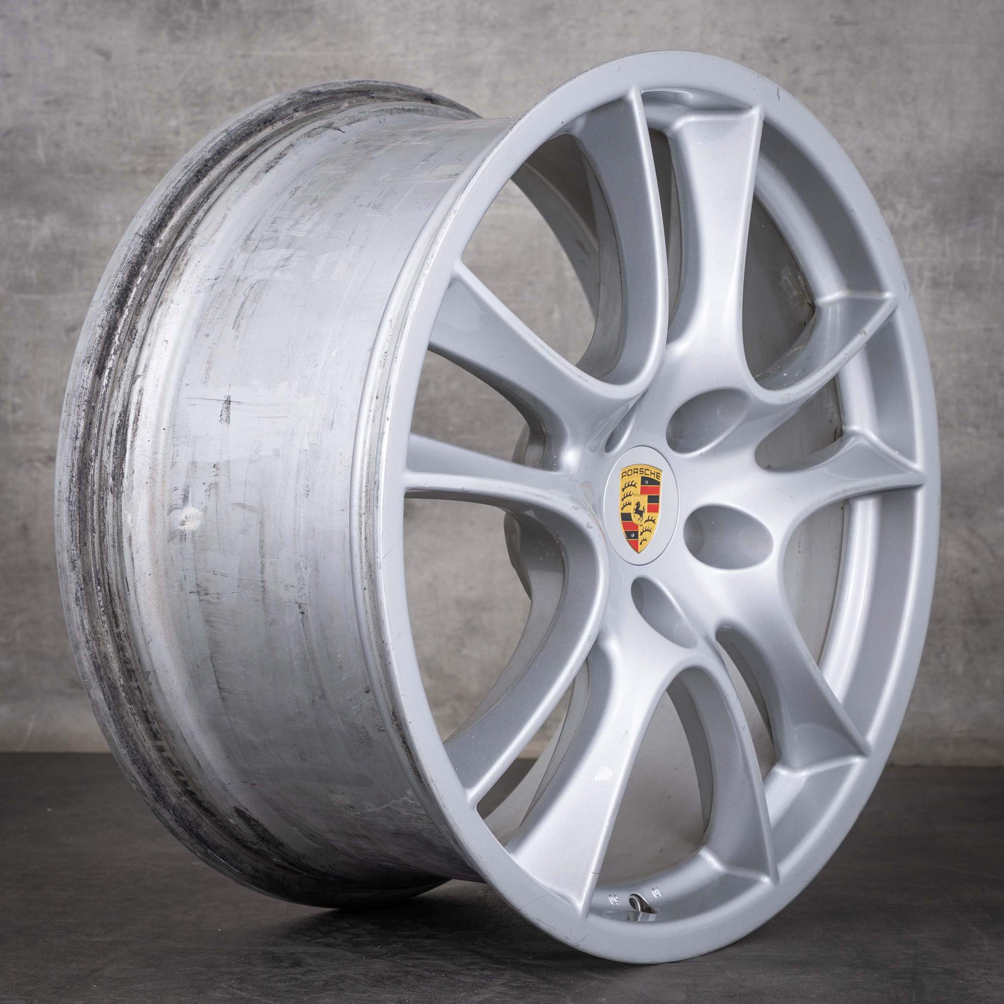 Jante oem Porsche Cayenne 955 957 21 pouces 7L5601025T argent brillant