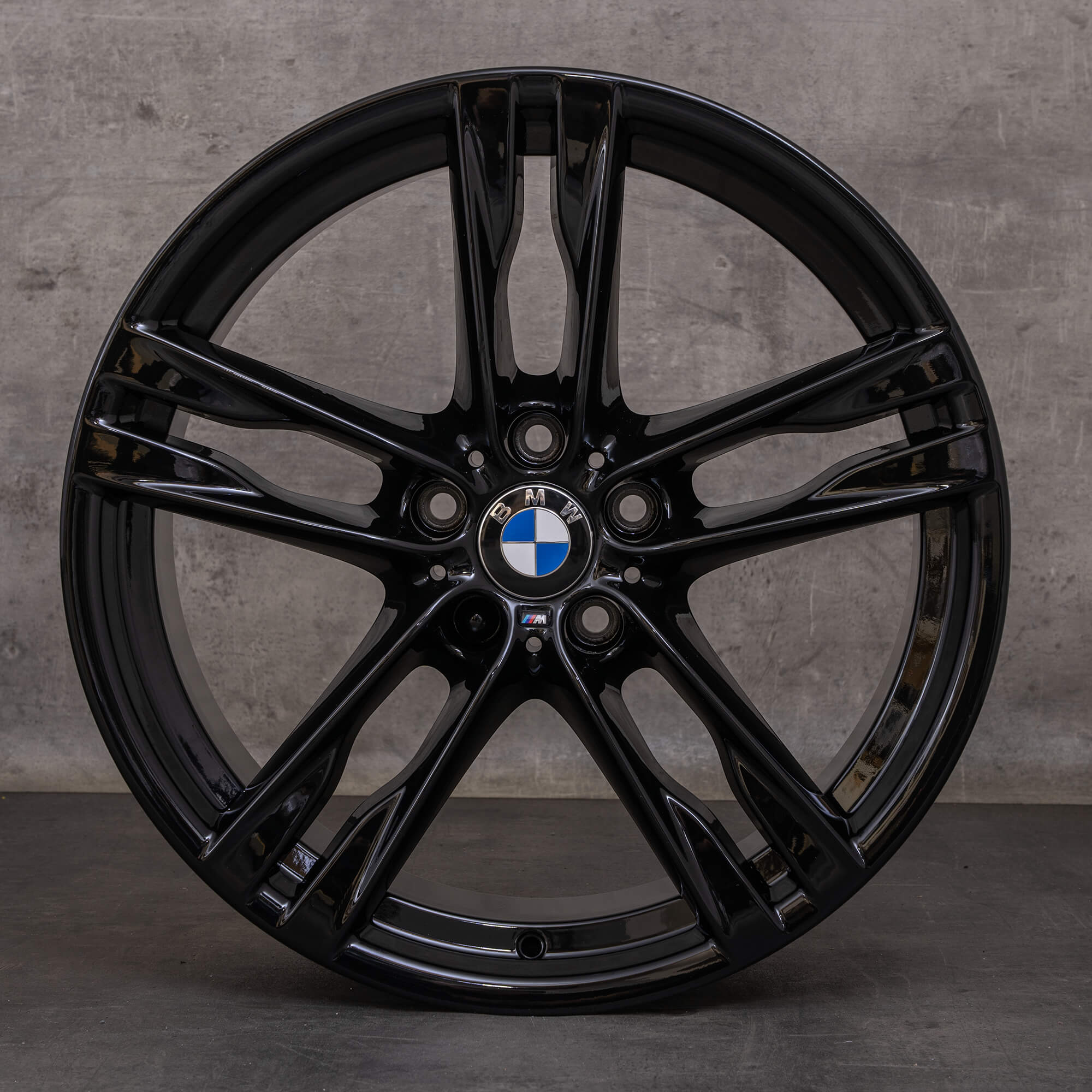 Jante originale BMW Seria 5 6 20 inch F10 F11 F12 F13 F06 Gran Coupé Styling 373 M 7843715 7843716 negru lucios