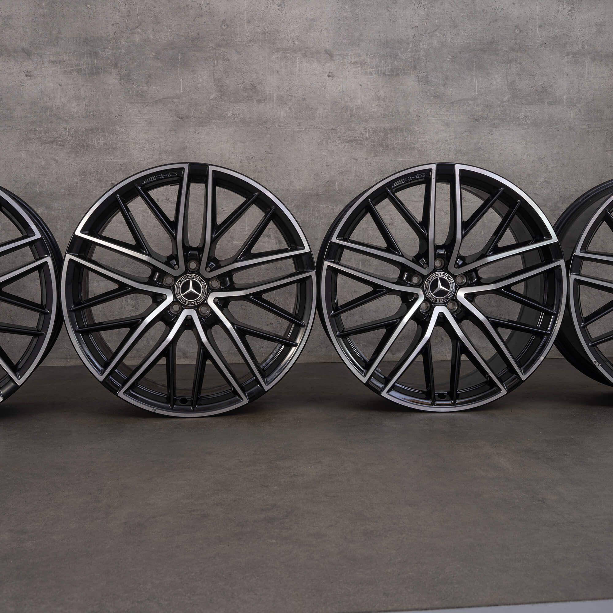 Orijinal Mercedes Benz GLC 43 AMG jantlar 21 inç C253 X253 A2534015700 A2534015800 siyah parlak tornalanmış