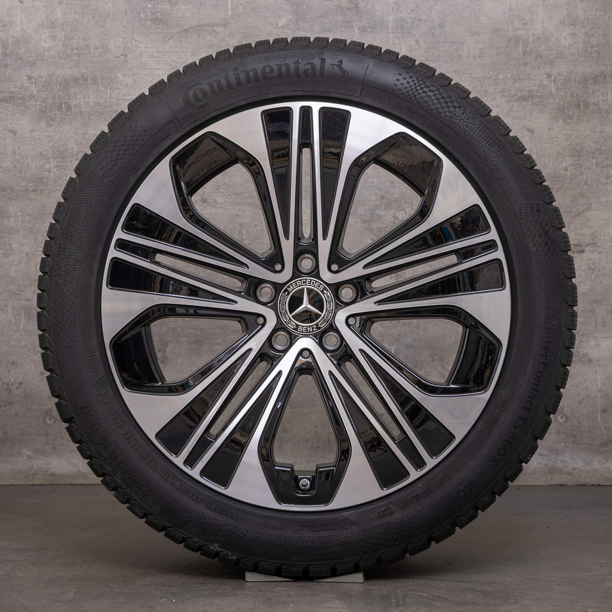 Originele Mercedes E-Klasse winterwielen 19 inch W214 S214 velgen A2144012300 A2144012400 zwart glanzend gedraaid