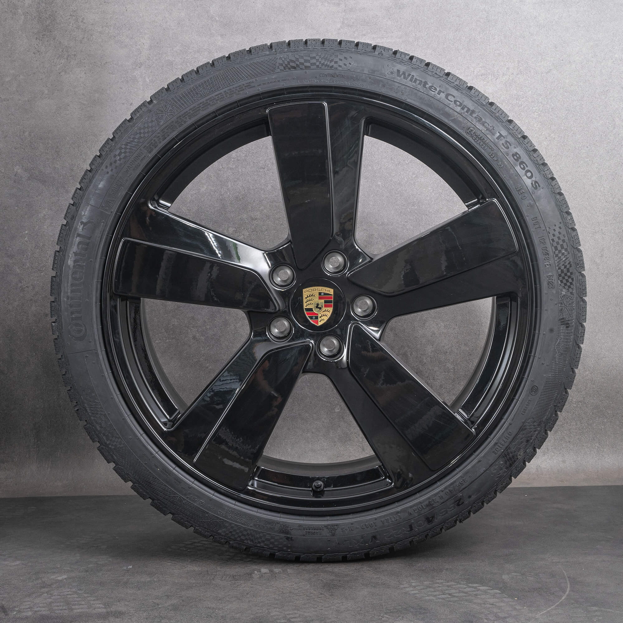 Alkuperäiset Porsche Macan Electric -vanteet 22 tuumaa kesärenkaat 95C601025BH 95C601025BJ kiiltävä musta UUDET