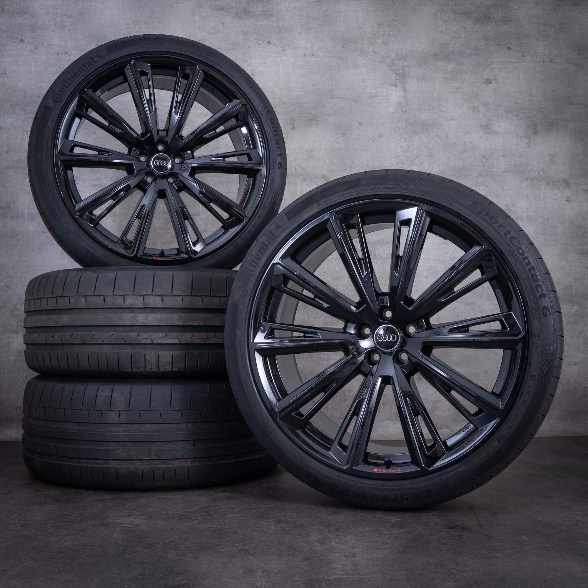 Original Audi Q8 SQ8 Felgen 23 Zoll 4M8 Sommerräder Trapezoid 4M8601025R schwarz glanz