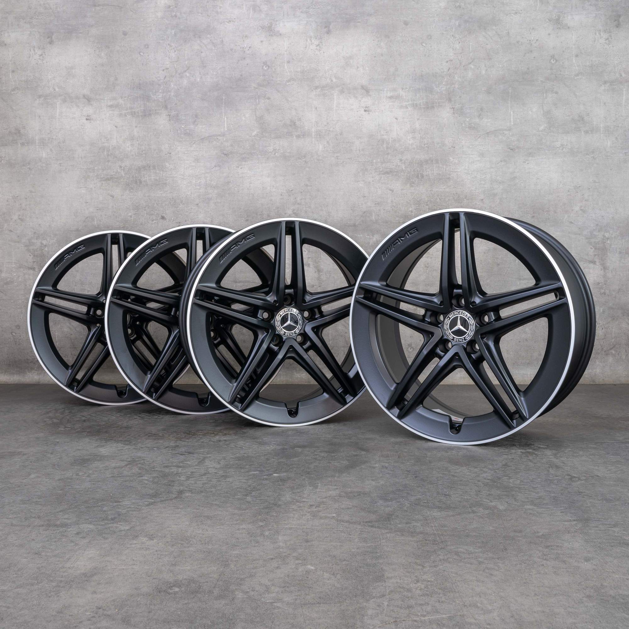 OEM Mercedes Benz A-Class A 45 CLA AMG Rims 19 inch W177 X118 C118 A1774012300 black matt polisched NEW