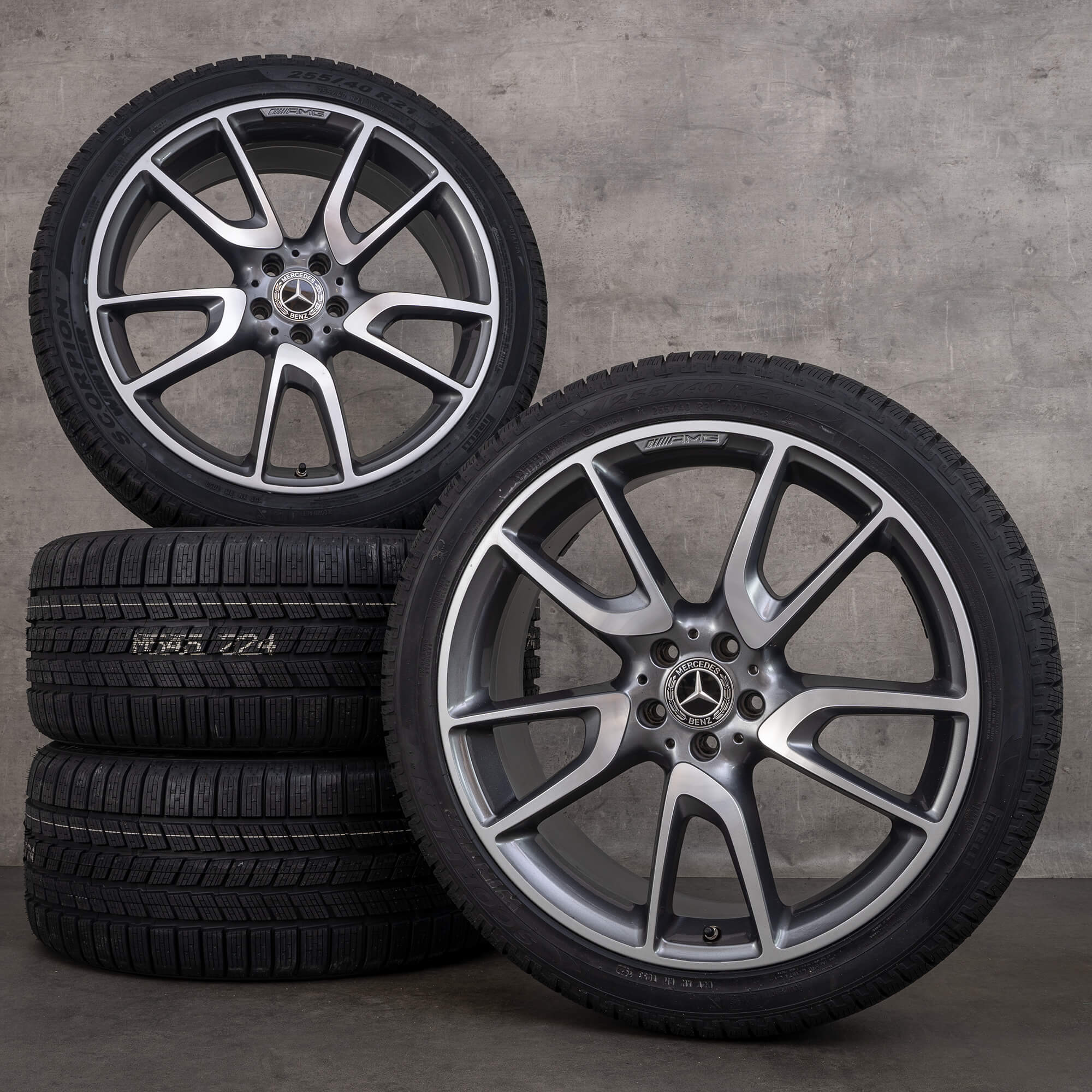 AMG 21 tommer fælge Mercedes Benz GLC43 C253 komplette vinterhjul vinterdæk