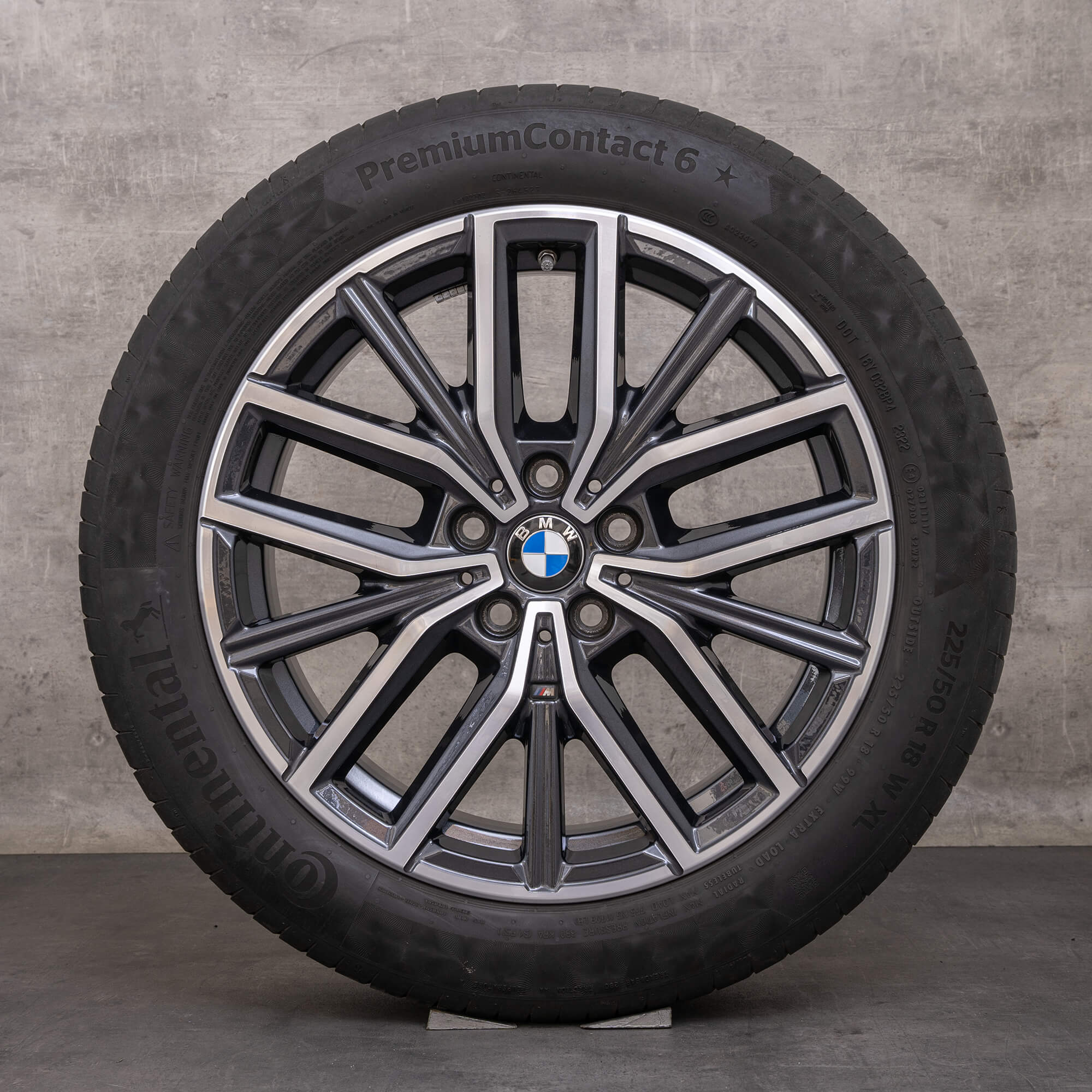 Original BMW X1 iX1 X2 2er Felgen 18 Zoll U11 U10 U06 Active Tourer Sommerräder Styling 838 M 6891179 midnight grey glanzgedreht