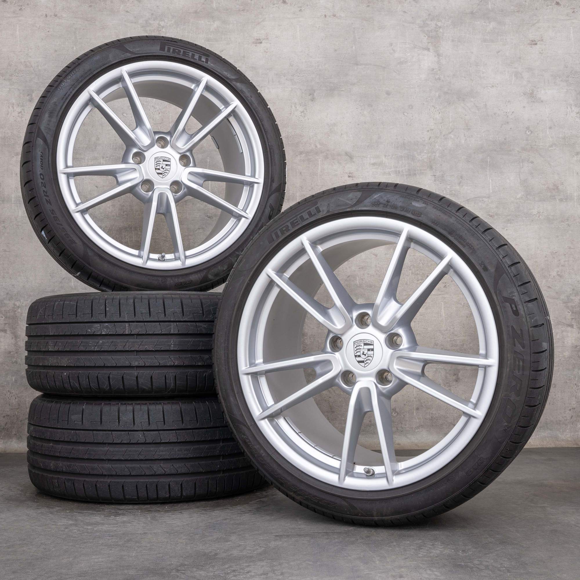 Originali Porsche 992 I Carrera cerchi auto 19 20 pollici estivi 992601025 992601025A argento lucido