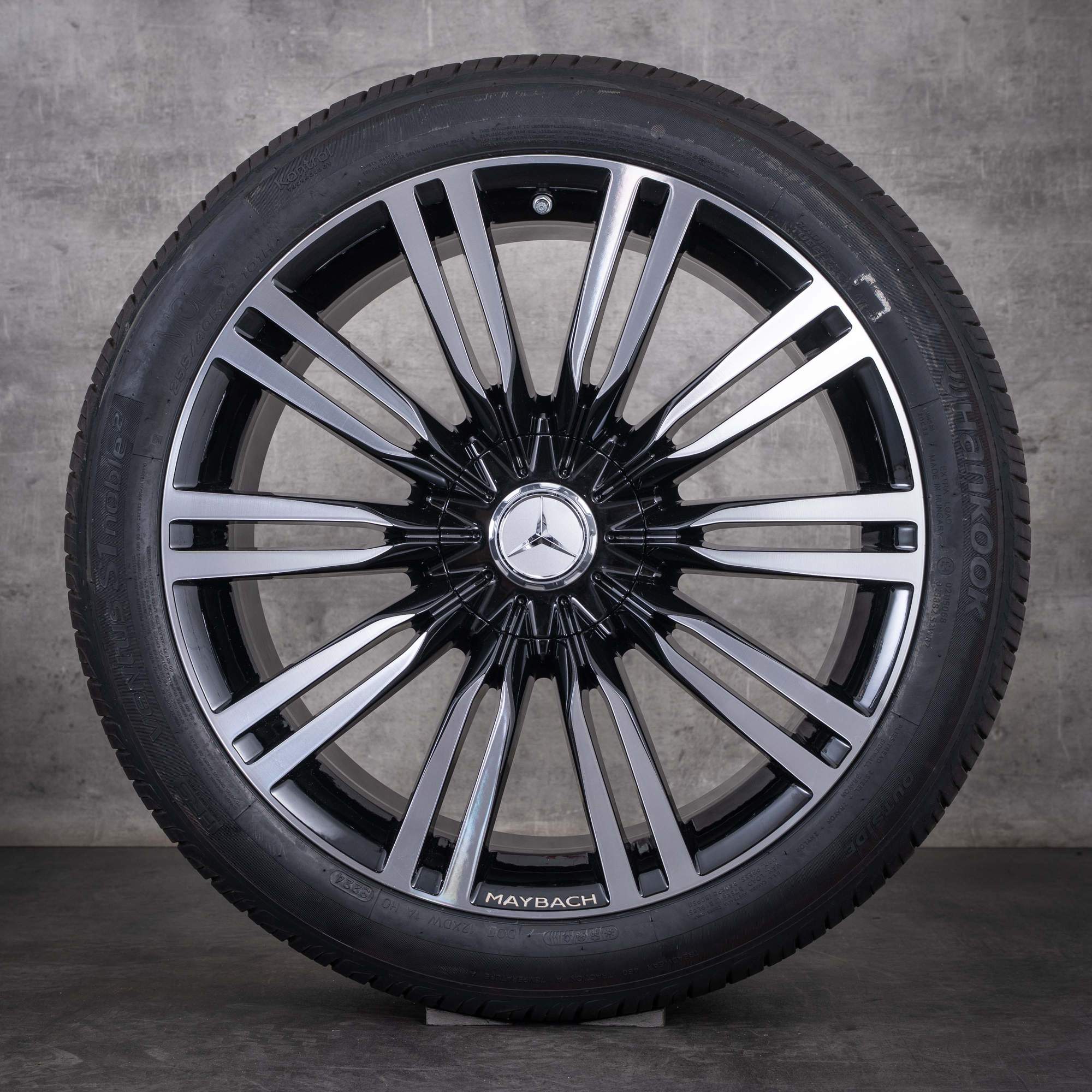Original Maybach Mercedes Benz S-Klasse Felgen 20 Zoll W223 Z223 Sommerreifen A2234014000 A2234014100 schwarz glanzgedreht Sommerräder