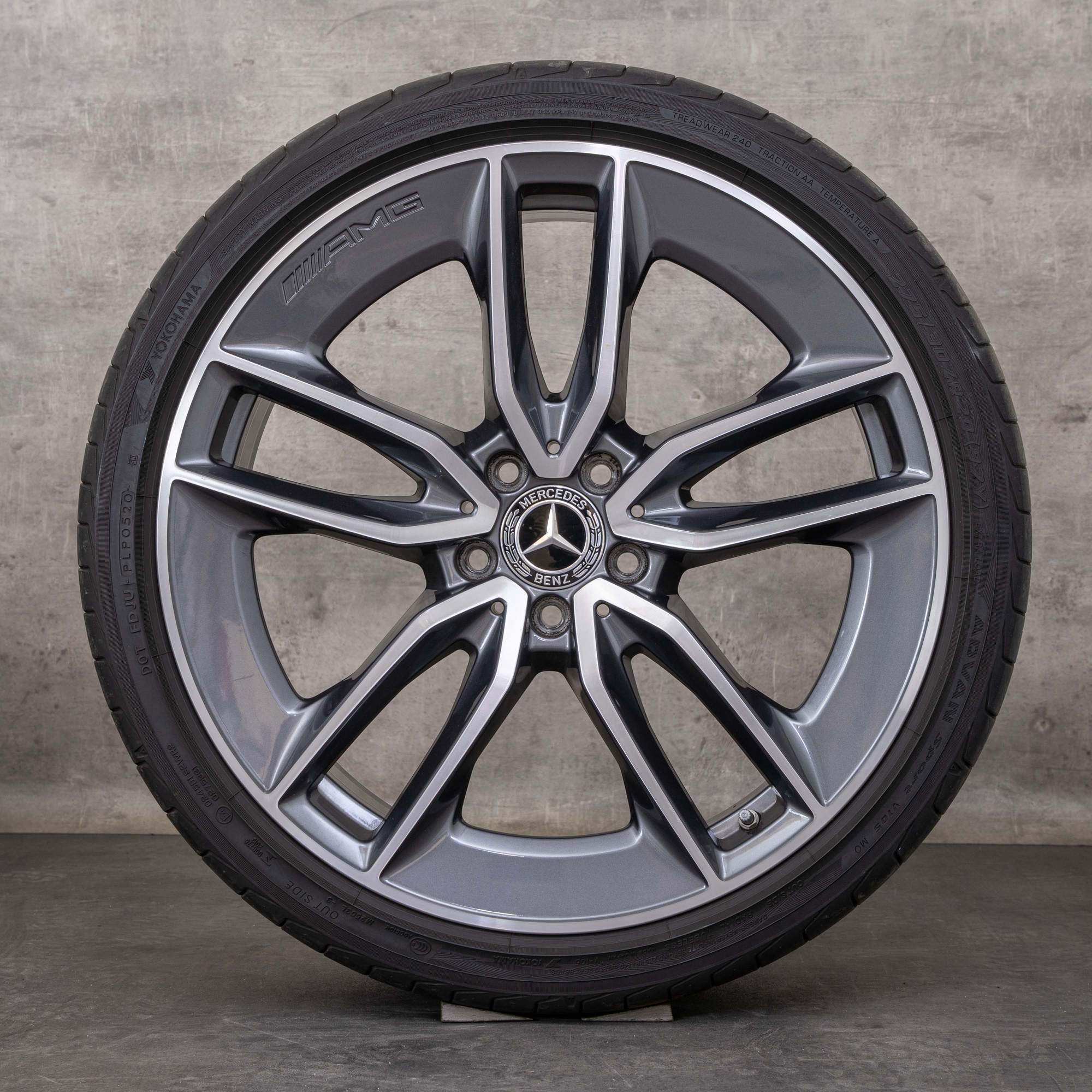 Oryginał Mercedes Benz Klasa E E43 E53 AMG koła 20 cali W213 S213 A238 C238 letnie A2134014900 A2134015000 himalaya szary polerowane