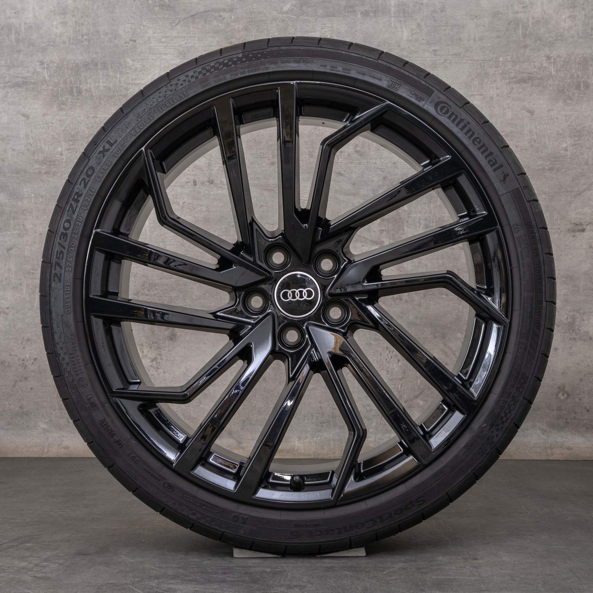 Jantes originais Audi RS4 RS5 jantes 20 polegadas B9 8W F5 verão 8W0601025FT preto brilhante