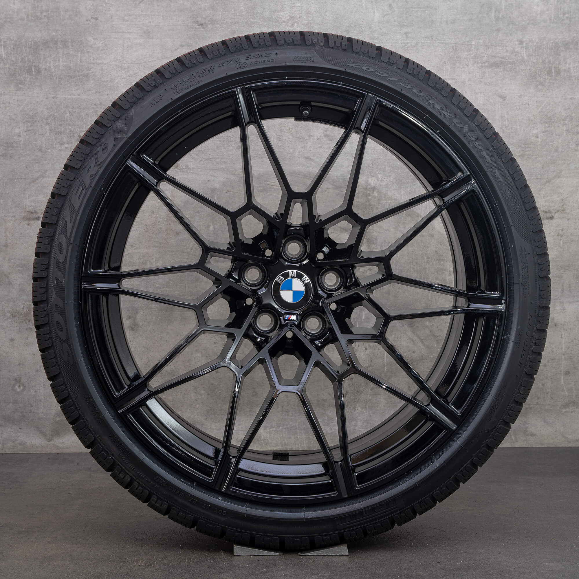 Originale BMW M2 M3 M4 vinterhjul 19 20-tommers felger G87 G80 G81 G82 G83 styling 826 M svart høyglans