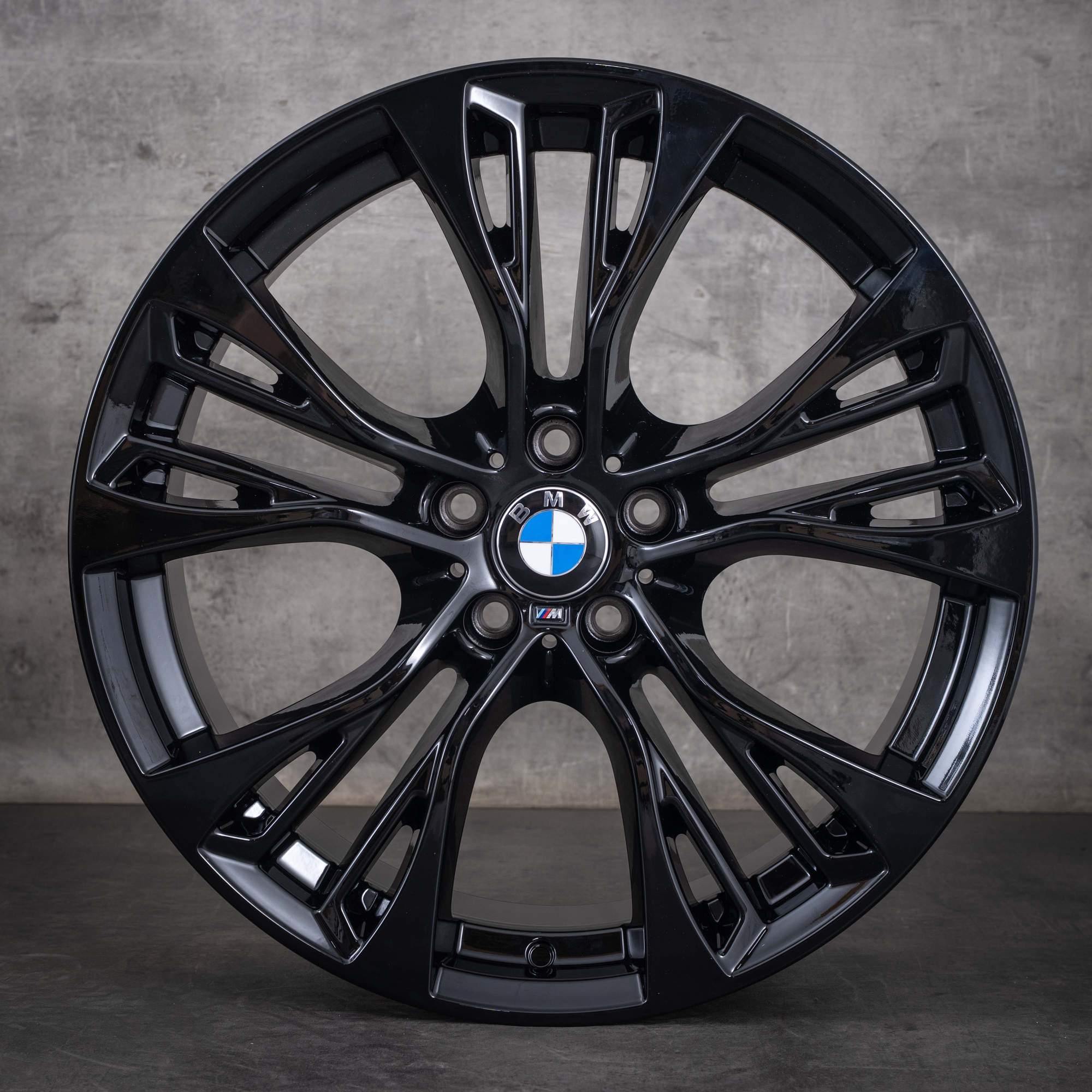 Original BMW X5 X6 Felgen 21 Zoll E70 F15 F16 Sommerräder Styling 599 M 6859423 6859424 schwarz glanz