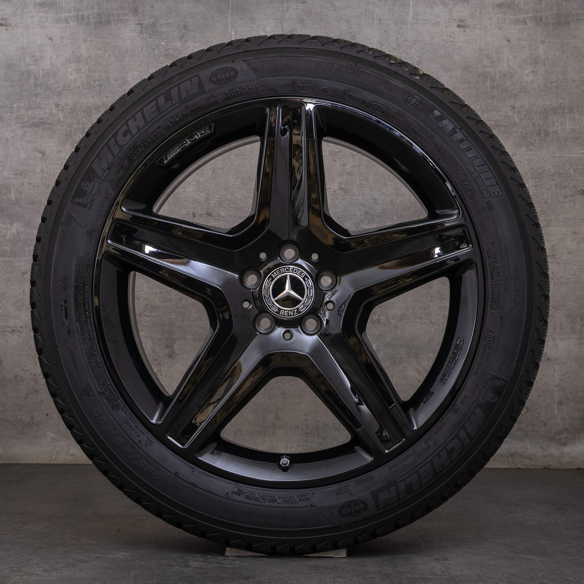 Alkuperäiset Mercedes Benz GLE & 43 AMG talvirenkaat 20 tuuman W166 vanteet A1664012002 musta kiiltävä