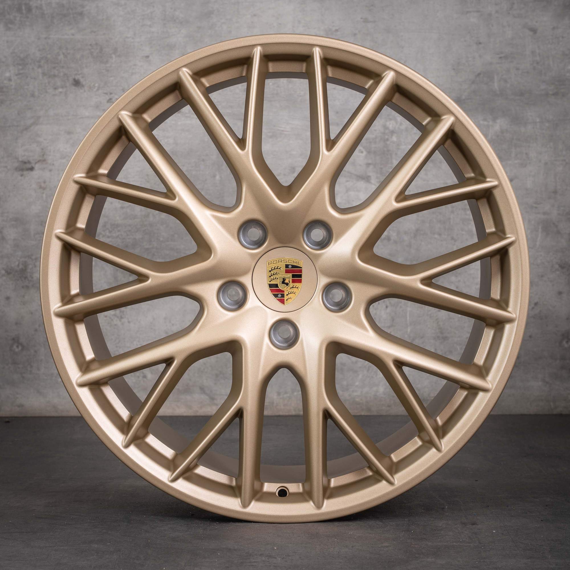 Originale Porsche Panamera 971-fælge 21 tommer 971601025D 971601025K aurum mat