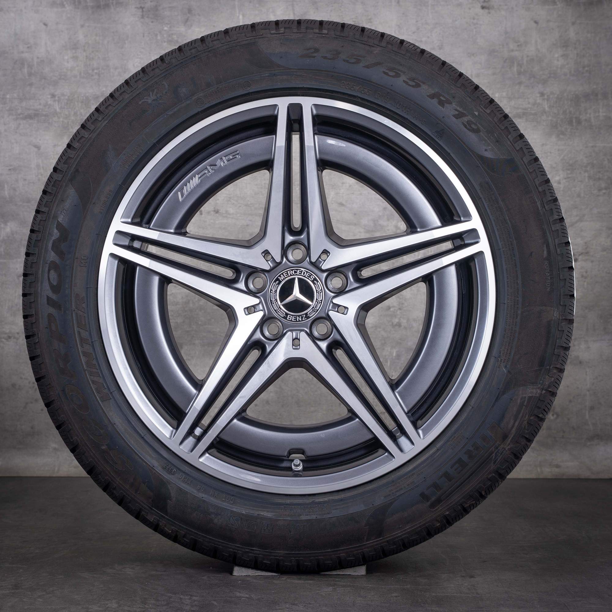OEM Mercedes-Benz EQC AMG 19inch winter wheels N293 rims A2934011400 A2934010700 Himalaya Gray diamond cut