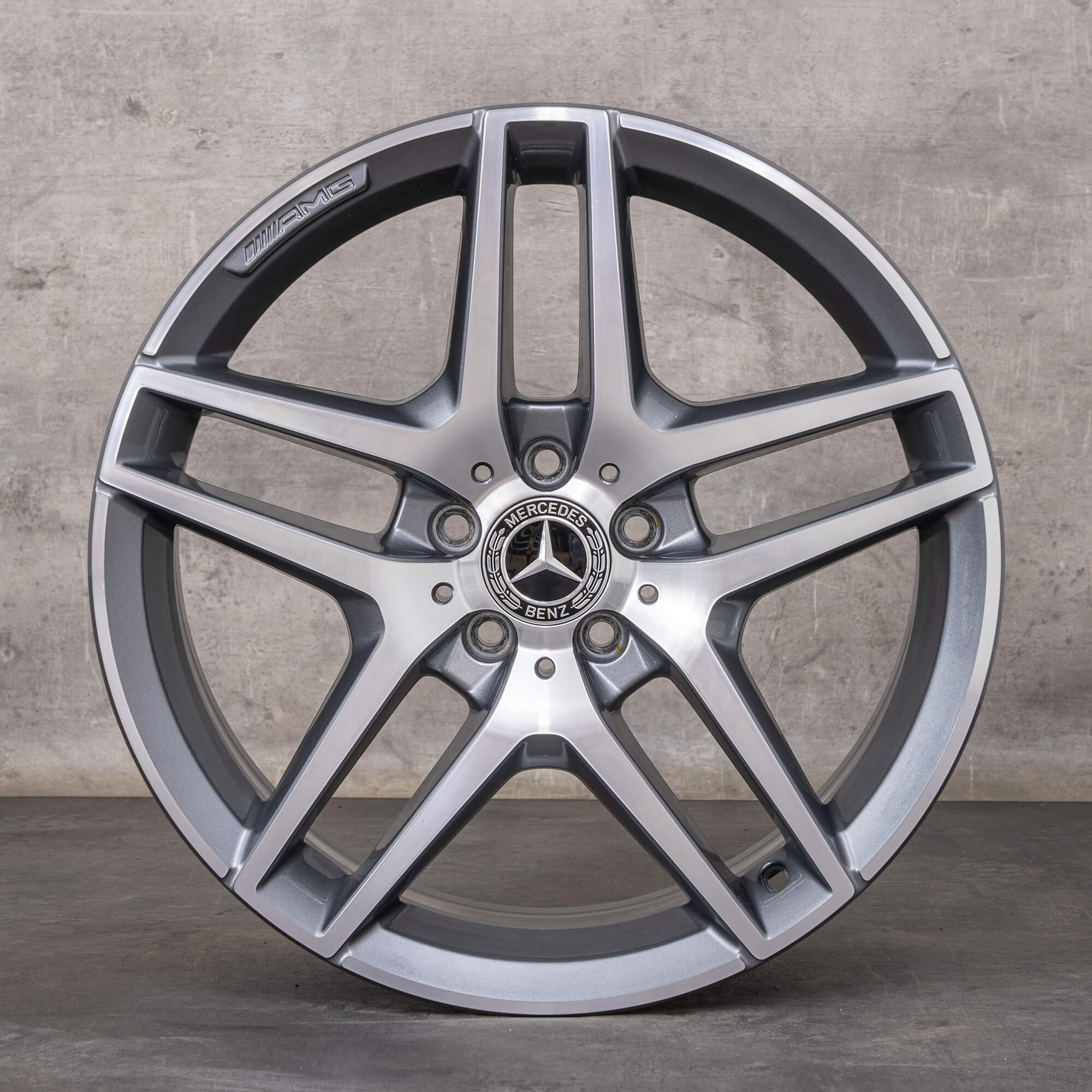 Alkuperäiset Mercedes Benz S-sarjan AMG-vanteet 19 tuuman W222 A217 C217 A2224010000 himalajanharmaa kiillotettu\n116