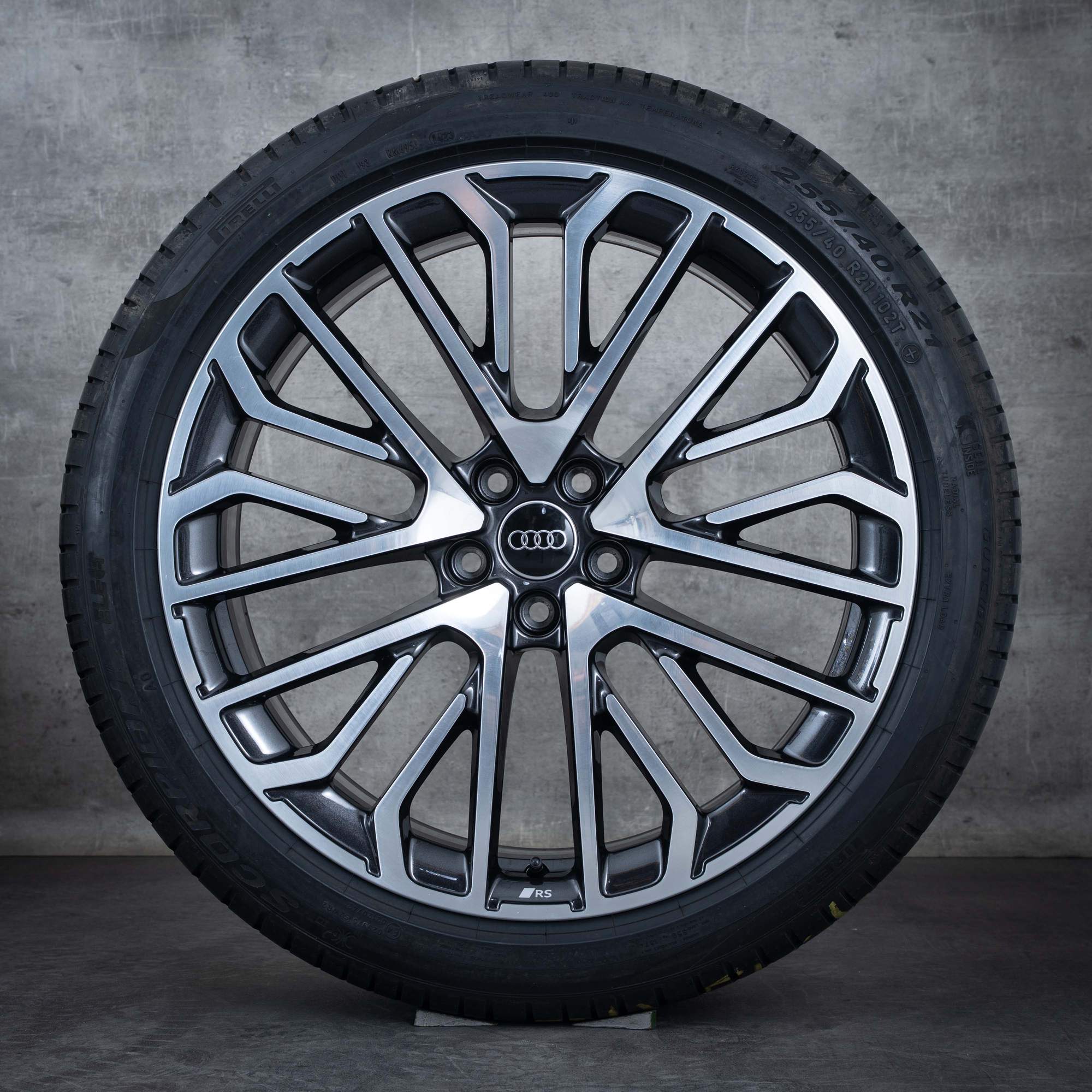 Oryginał Audi Q5 SQ5 felgi 21 cali FY GU Sportback koła letnie 8MA601025L granit Polerowane