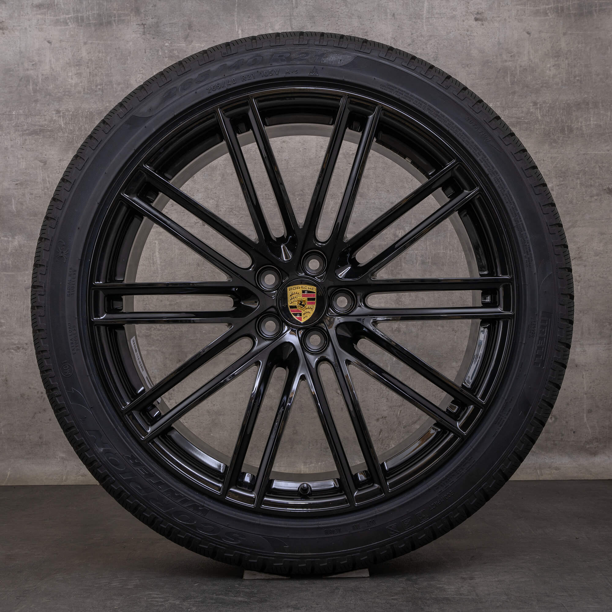 Jantes e pneus inverno originais Porsche Macan II & III jantes de 21 polegadas S GTS 95B601025DN 95B601025DP jet black NOVO
