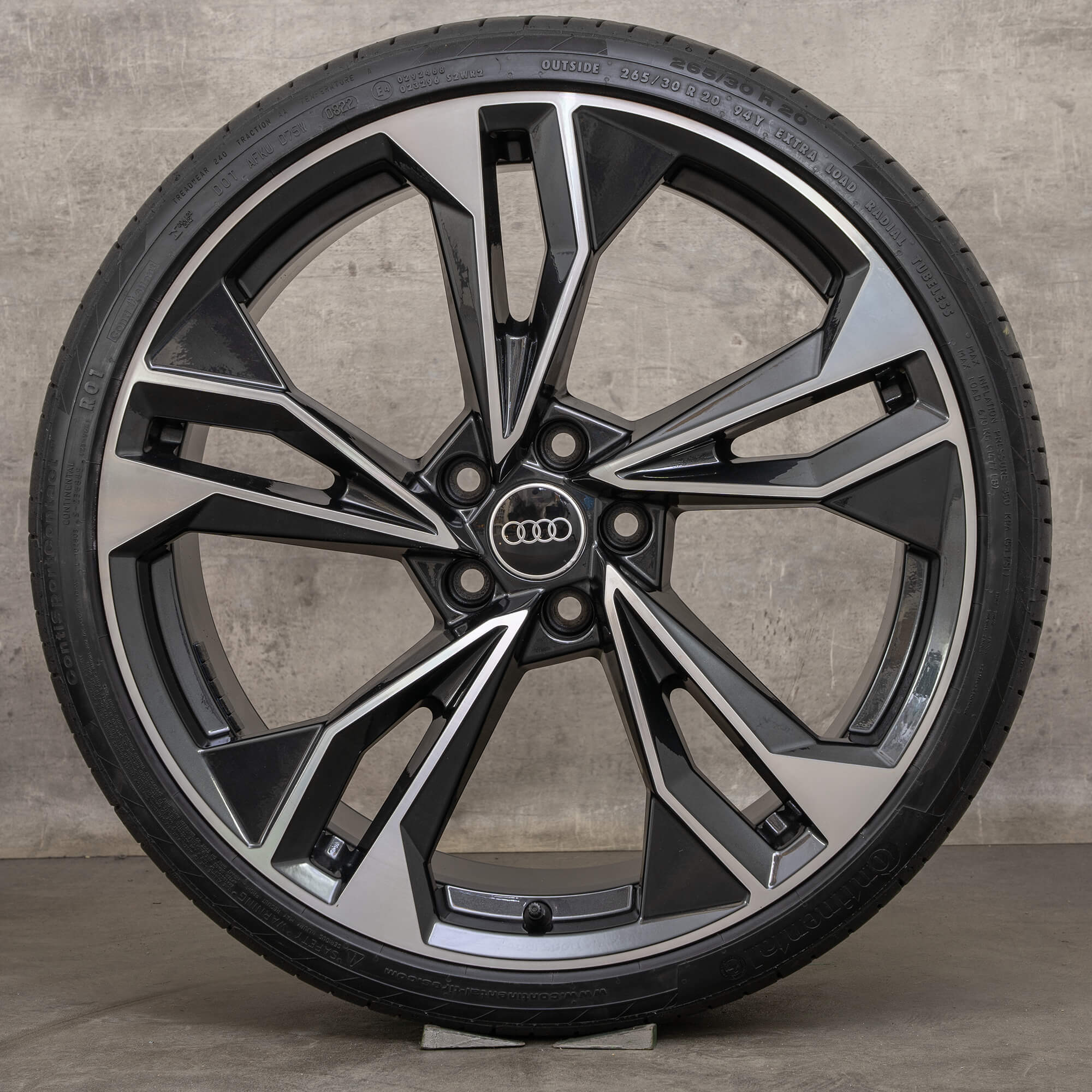 Genuine Audi A5 S5 F5 8W B9 20 pollici pneumatici estivi 8W0601025EQ cerchi nero lucido torniti