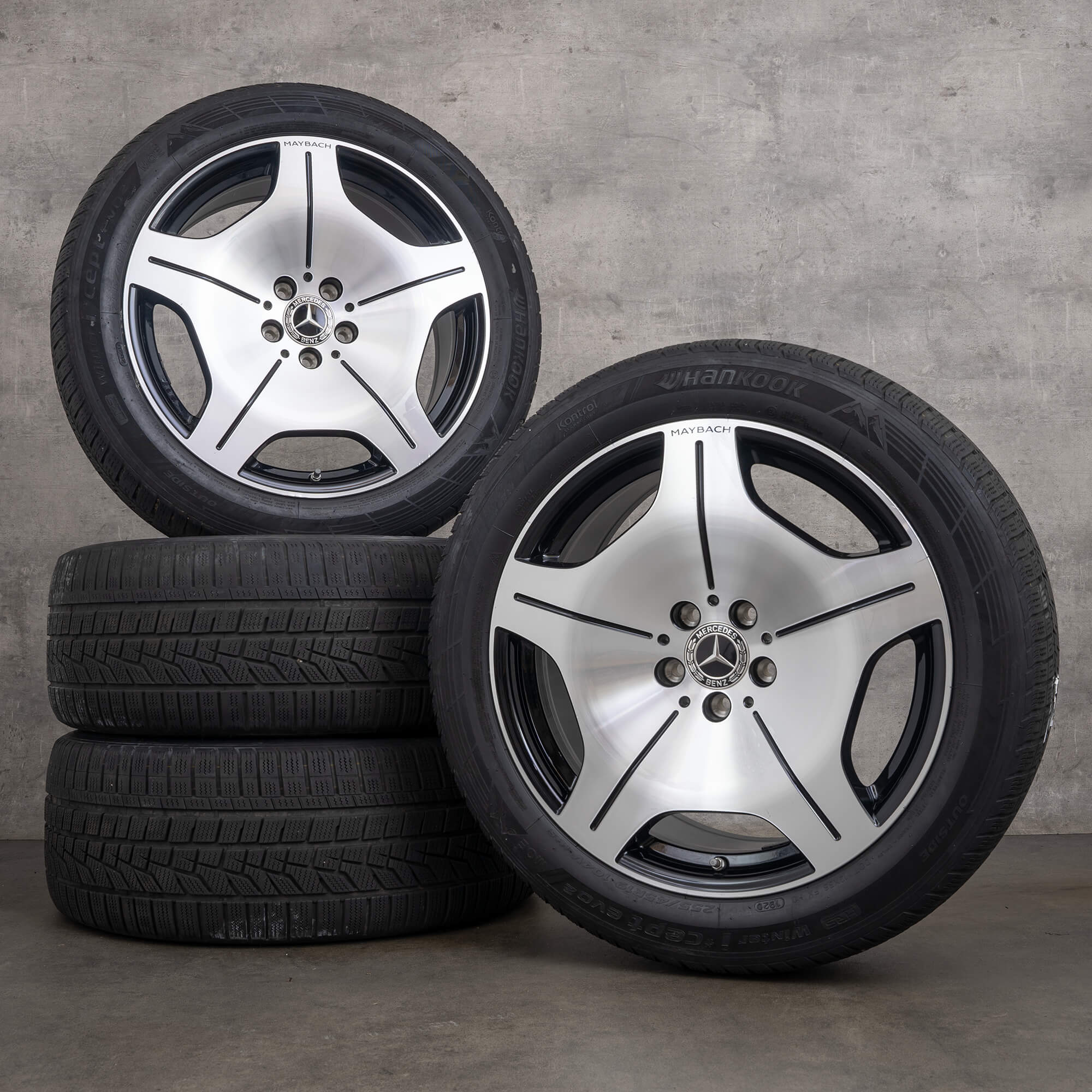 Llantas originales Mercedes Maybach Clase S 19 pulgadas Z223 W223 Winterrder A2234016900 negro brillante torneado NUEVO