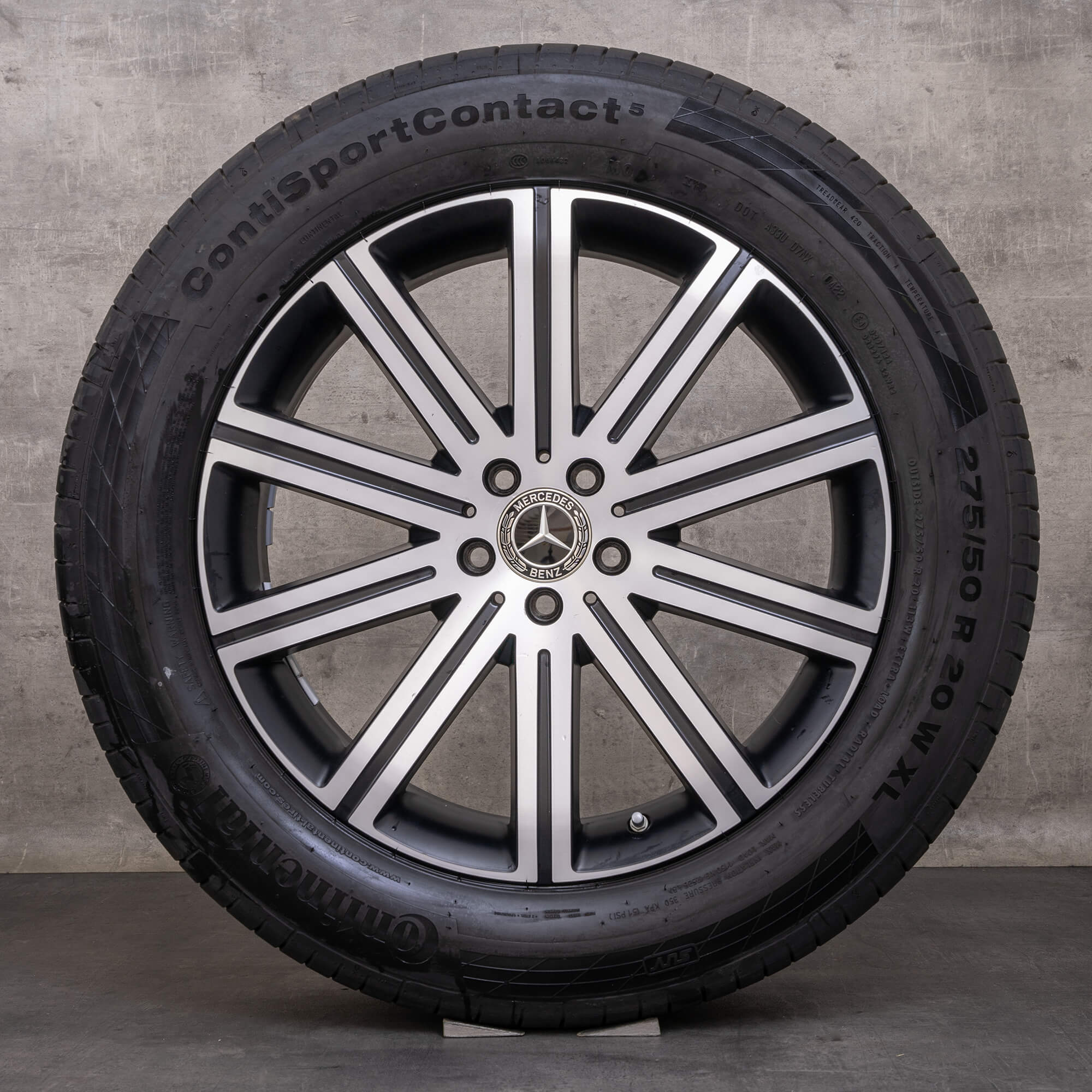 Orijinal Mercedes Benz GLE jantları 20 inç C167 X167 yaz A1674016600 A1674016700 siyah mat parlak tornalanmış