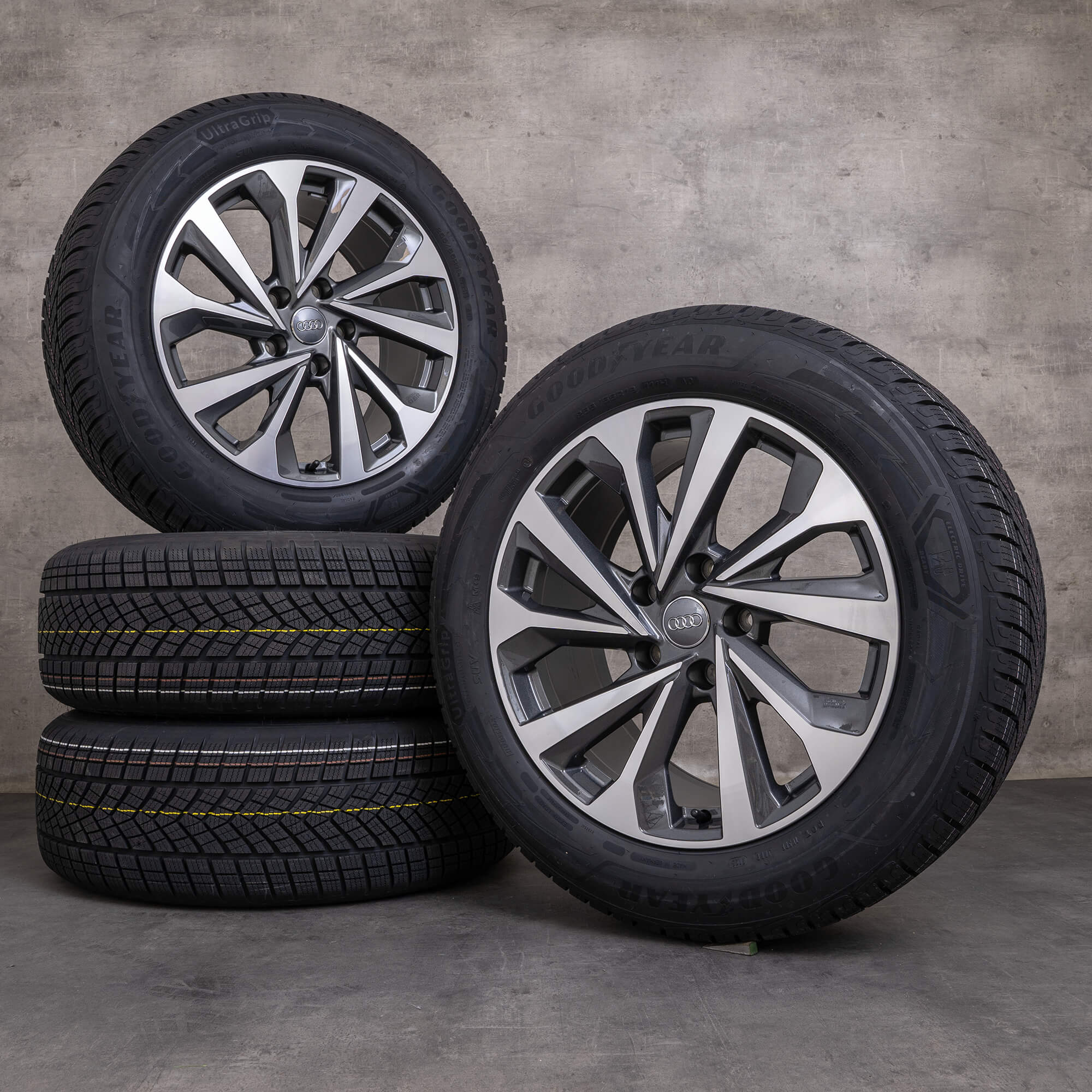 Original Audi Q6 SQ6 e-tron Winterrder 19 pouces GF jantes 85H601025BM 85H601025E anthracite brillant NEUF