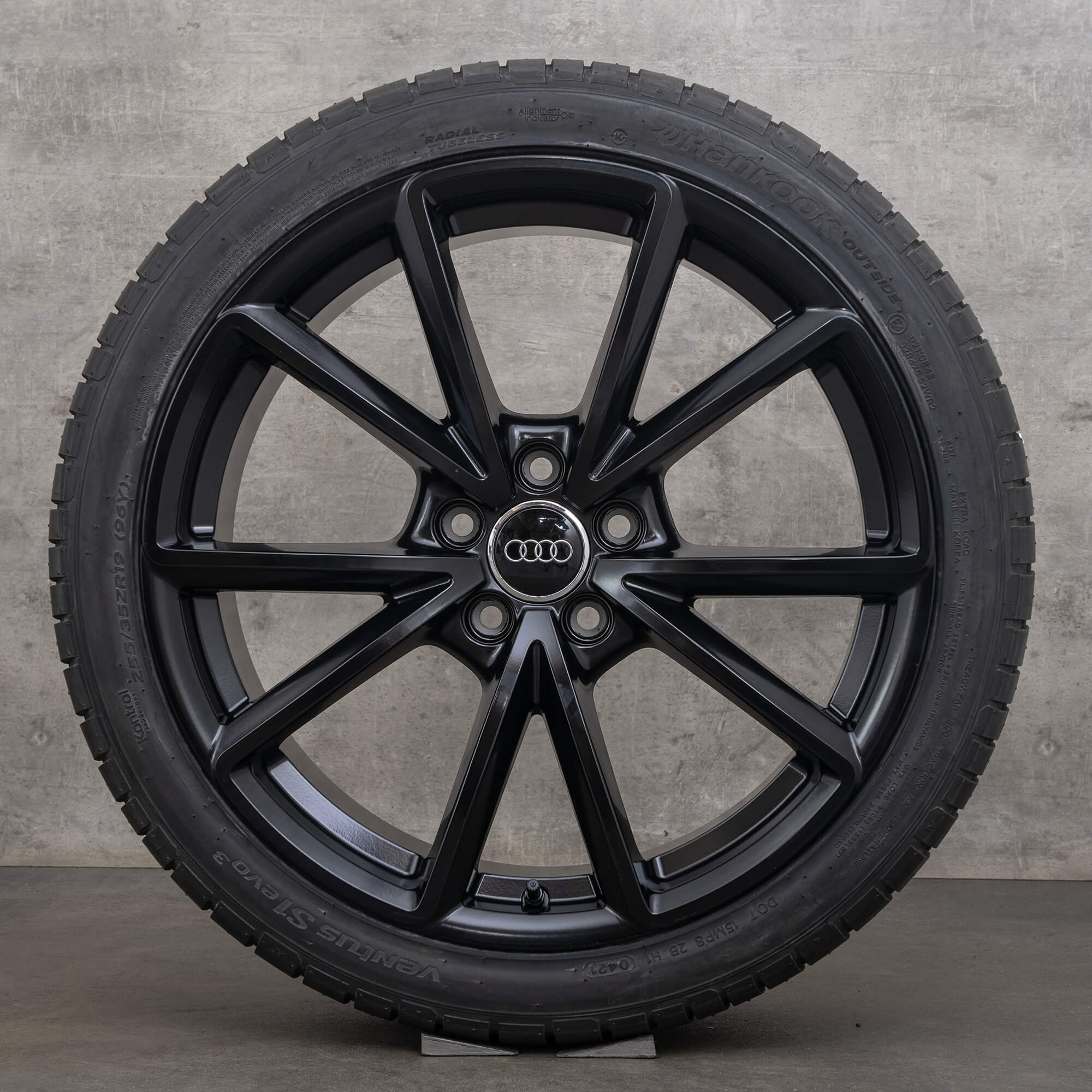 OEM Audi A4 S4 wheels 19 inch B8 8K summer 8K0601025CT black matt